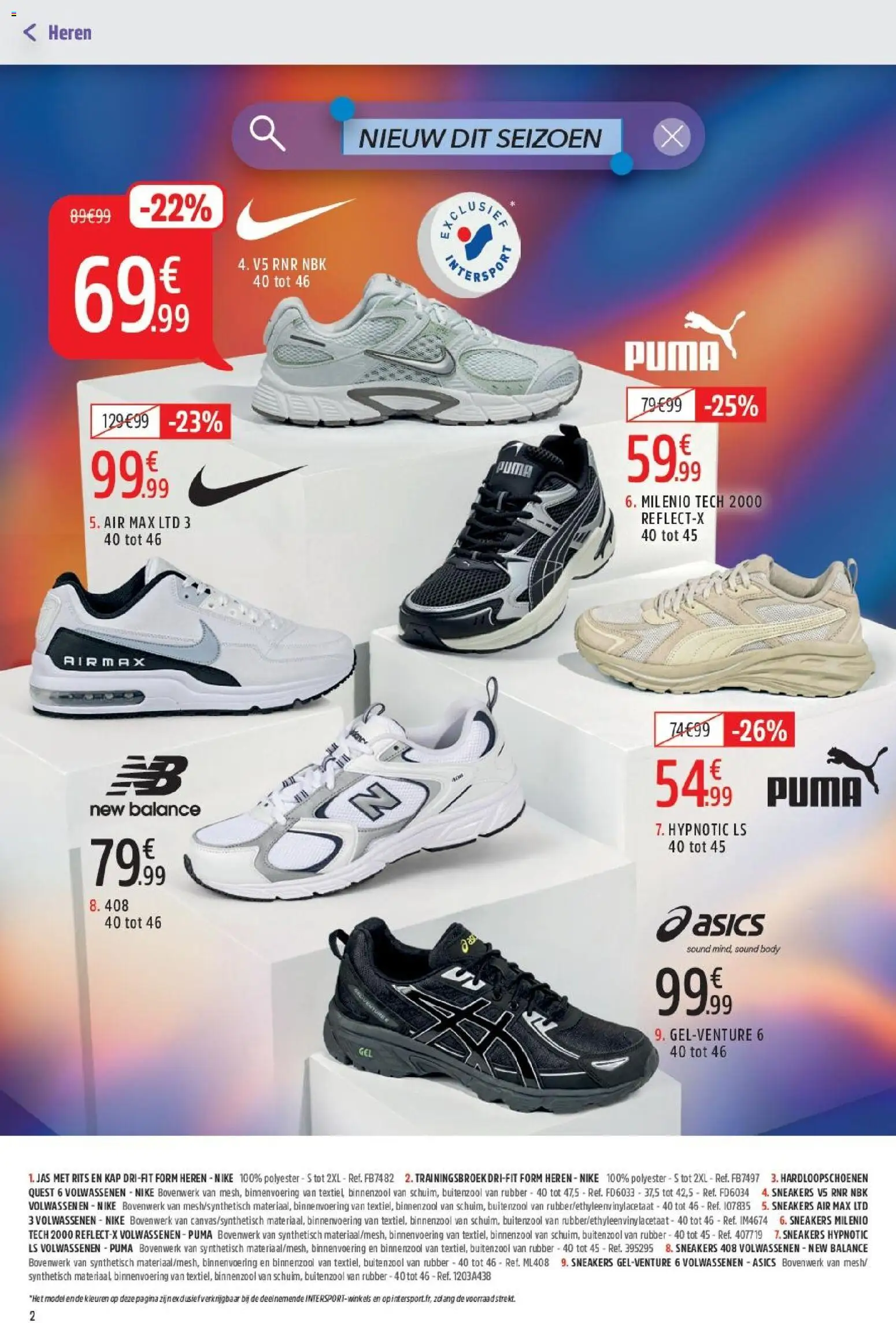 {H1} | Pagina: 2 | Producten: Sneakers, Quest, Jas