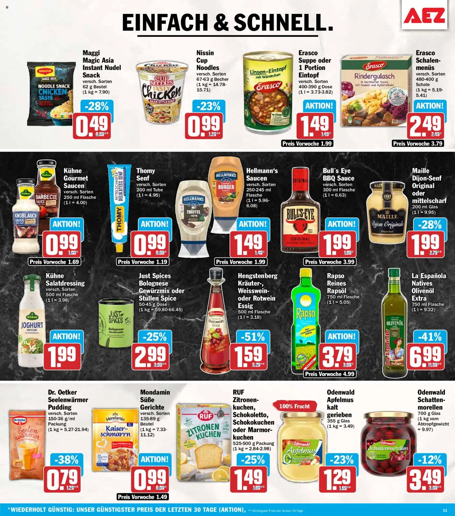 AEZ Prospekt – gültig ab 13.07.2026 | Seite: 11 | Produkte: Rapsöl, Weißwein, Dressing, Zitronen