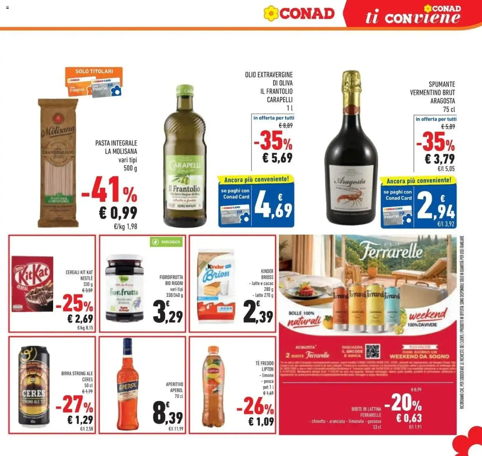 Volantino Conad del 03.06.2026 | Pagina: 23 | Prodotti: Birra, Tè, Olio, Olive