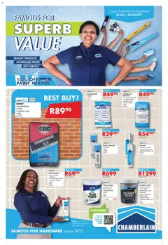 Chamberlain specials catalogue – valid from 20/07/2026