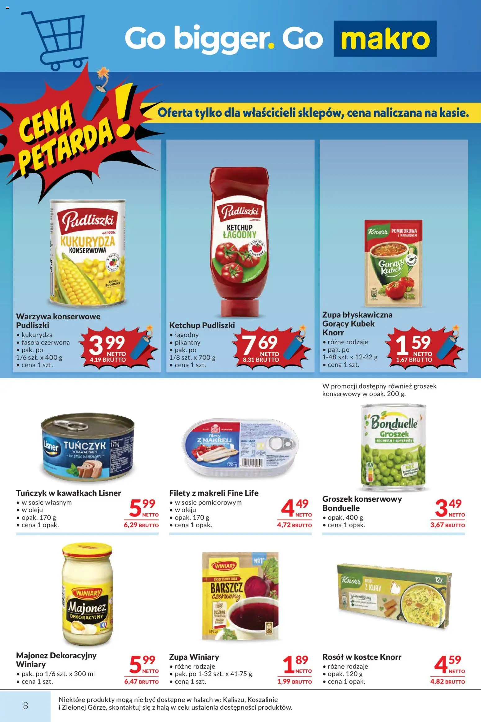 Makro gazetka od 04.08.2026 | Strona: 8 | Produkty: Ketchup pudliszki, Gorący kubek, Fasola czerwona, Majonez