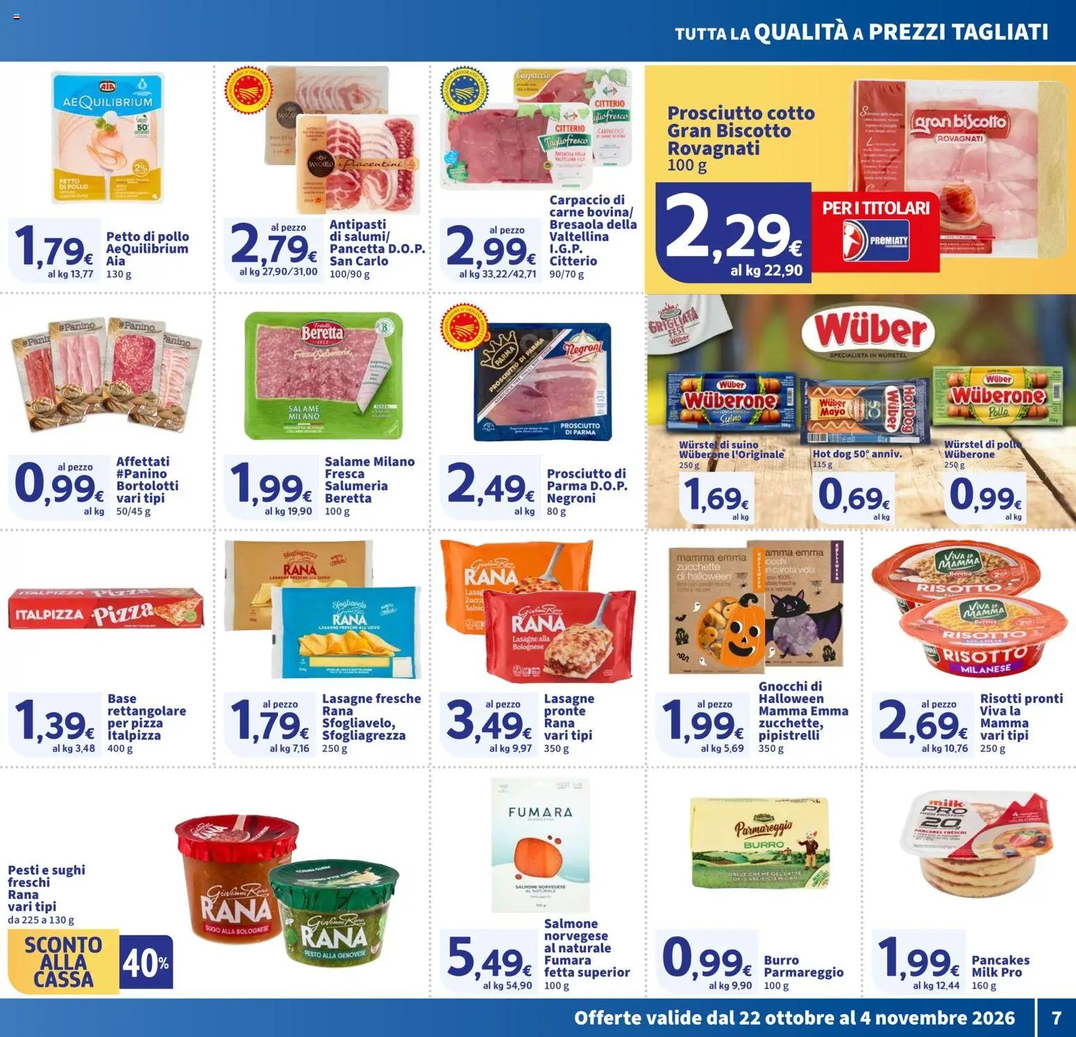 Volantino SIGMA del 22/10/2026 | Pagina: 7 | Prodotti: Carpaccio, Bresaola, Pancetta, Carne