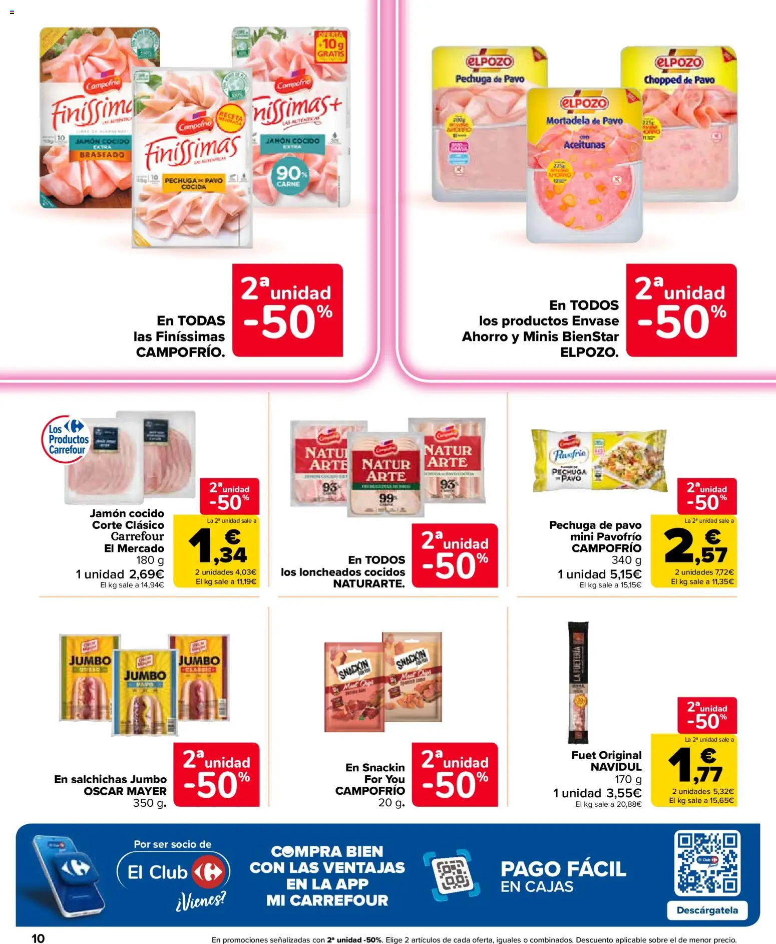 Carrefour Market folleto │ válido desde el 26/08/2026 | Página: 10 | Productos: Aceitunas, Jamón, Jamón cocido, Salchichas