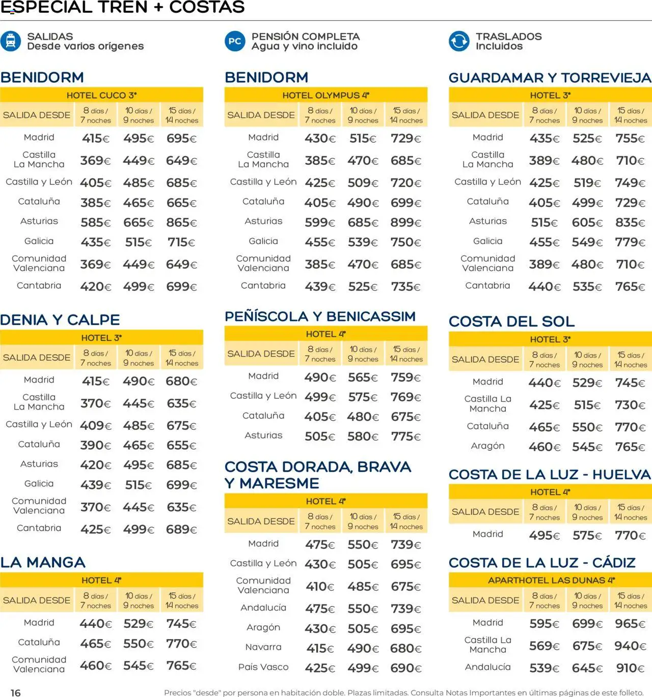 Viajes El Corte Inglés - Club de Vacaciones - Vacaciones Económicas Personalizado │ válido desde el 01/09/2025 | Página: 16 | Productos: Vino, Agua