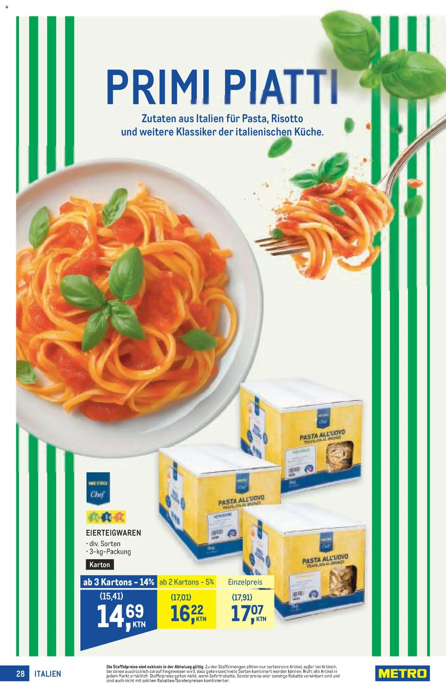 Metro angebote Profi gültig ab 01.10.2026 | Seite: 28 | Produkte: Pasta, Zutaten