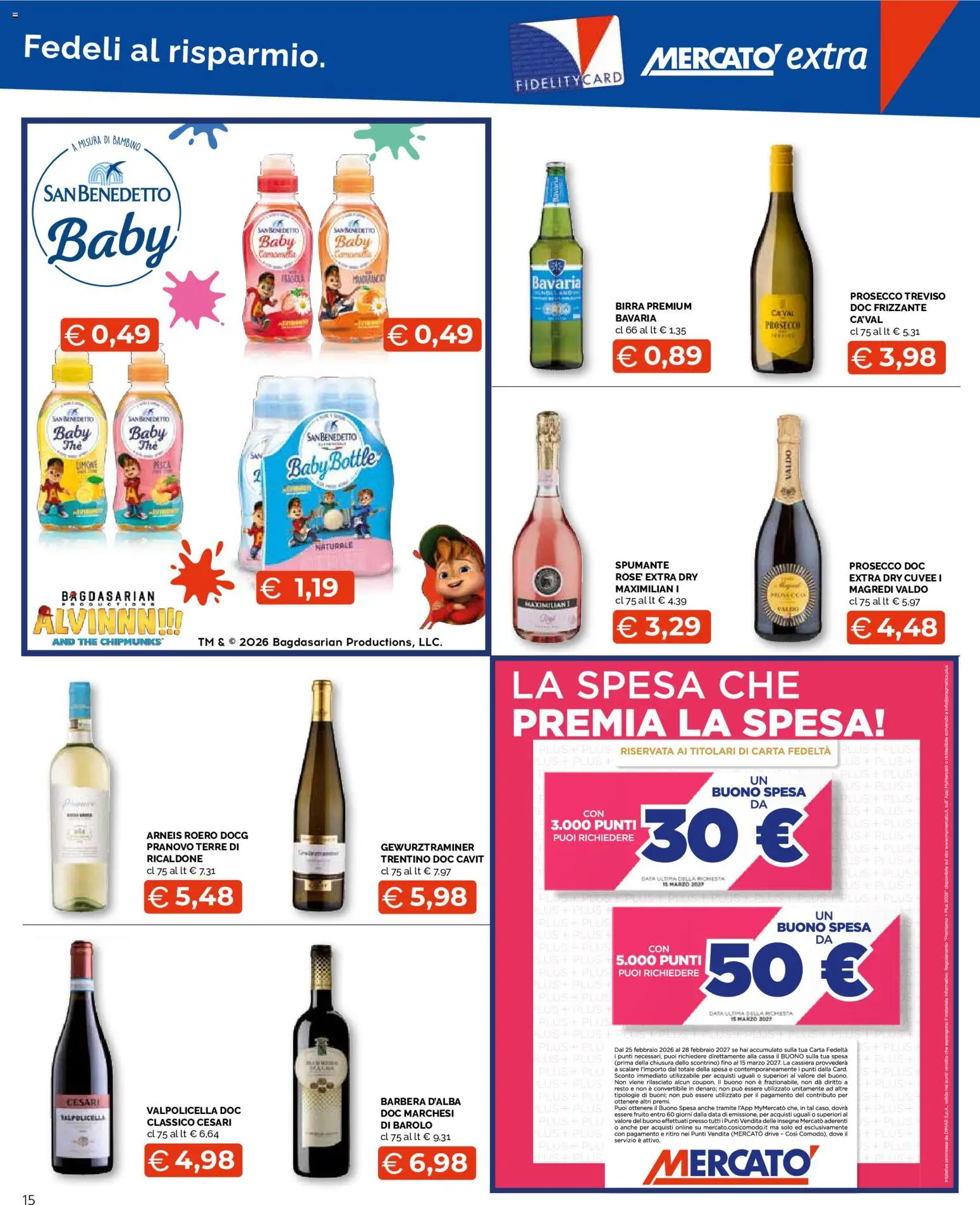 Volantino Mercatò del 17/09/2026 | Pagina: 15 | Prodotti: Birra, Prosecco, Data, The