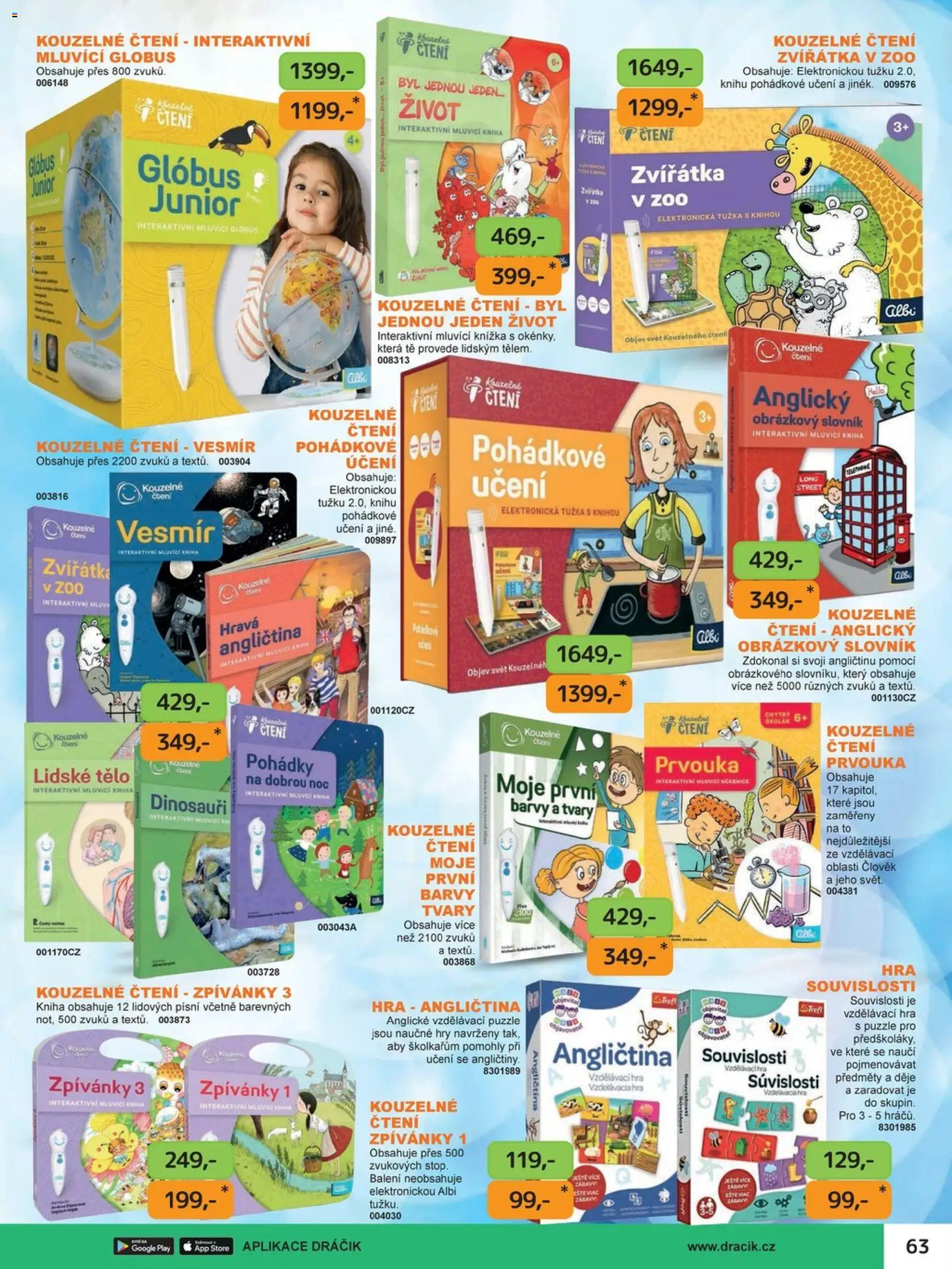 Dráčik katalog - Vánoce od 08.10.2026 | Strana: 63 | Produkty: Kniha, Dinosauři, Knížka, Puzzle