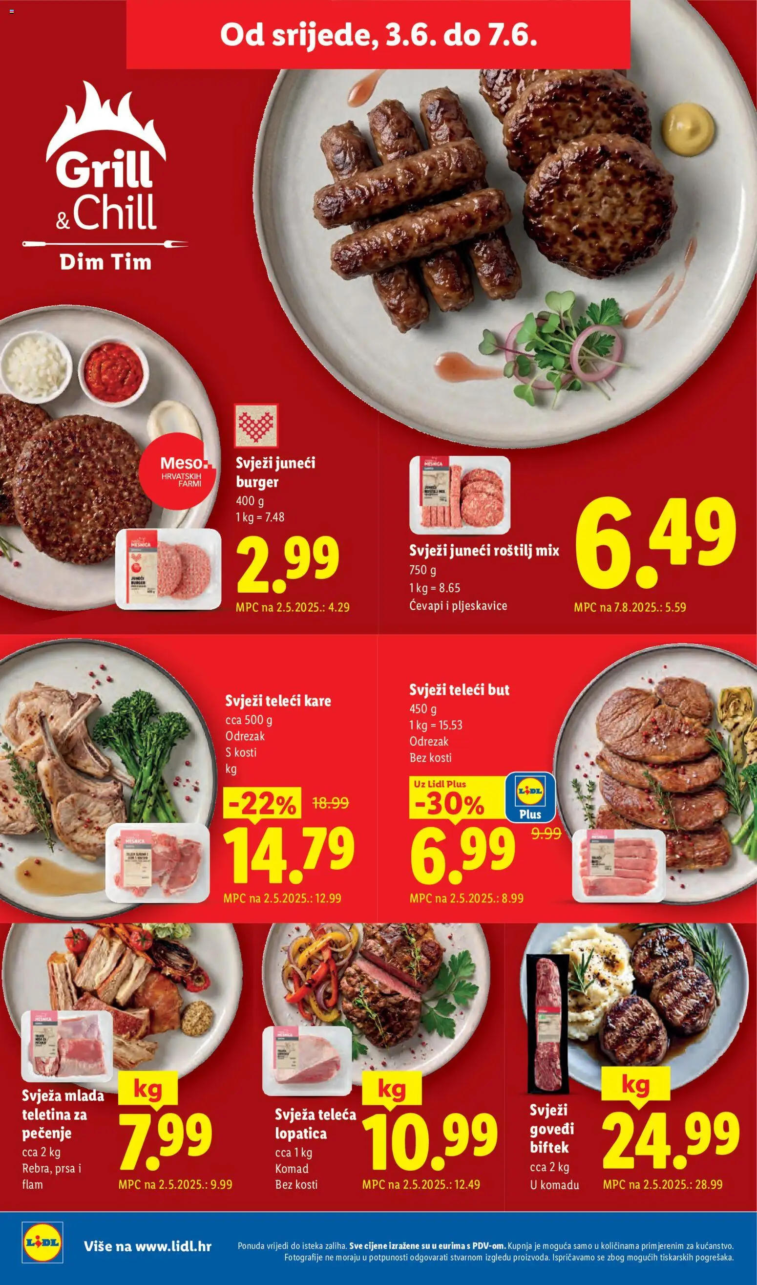 Lidl katalog | vrijedi od 01.06.2026 | Stranica: 54 | Proizvodi: Teletina, Meso, Pljeskavice, Lopatica