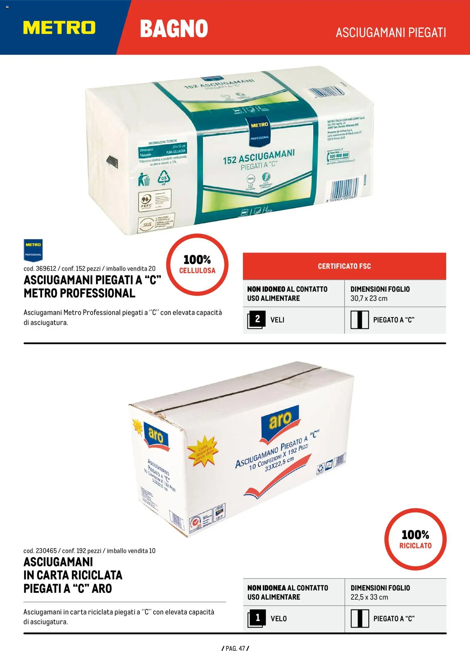 Volantino Metro del 04.06.2026 | Pagina: 47 | Prodotti: Asciugamano, Bagno