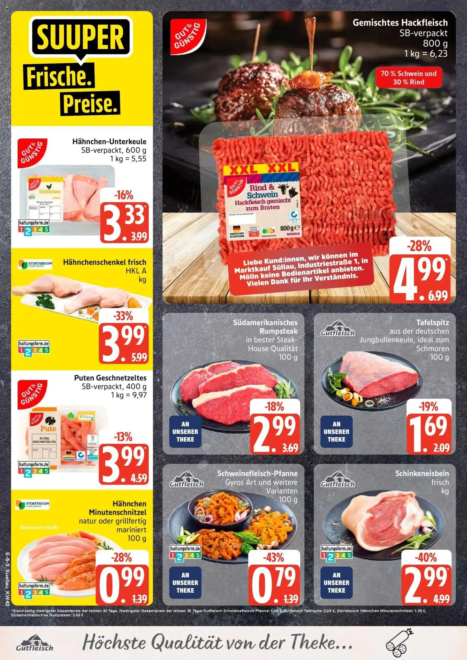 Edeka Prospekt Lübeck (ab 12.10.2026) » Angebote Online | Seite: 10 | Produkte: Hahnchen, Hahnchenschenkel, Theke, Steak
