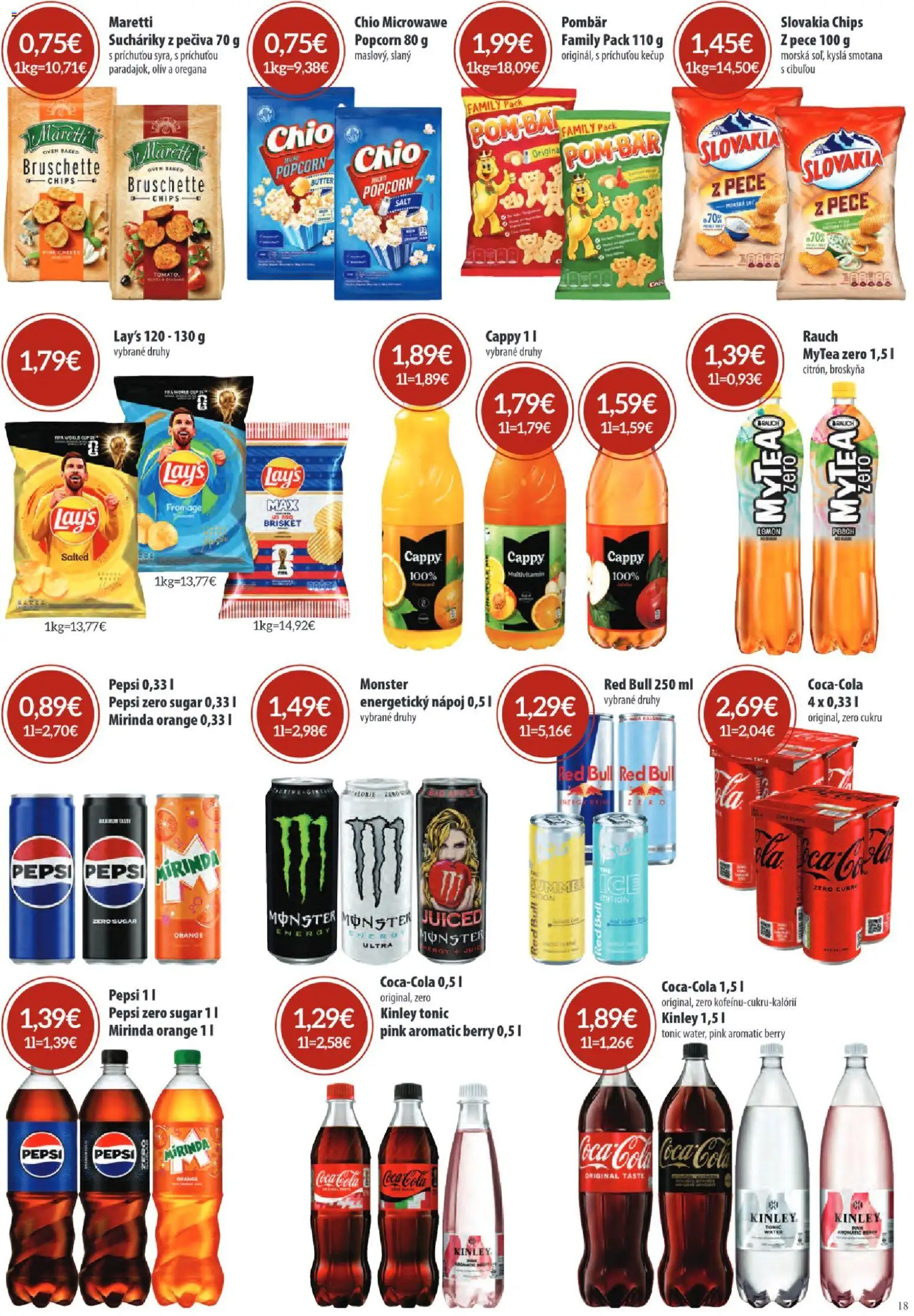 Nové Sintra akcie – leták je platný od 04.06.2026 | Strana: 18 | Produkty: Smotana, Kečup, Cola, Energetický nápoj