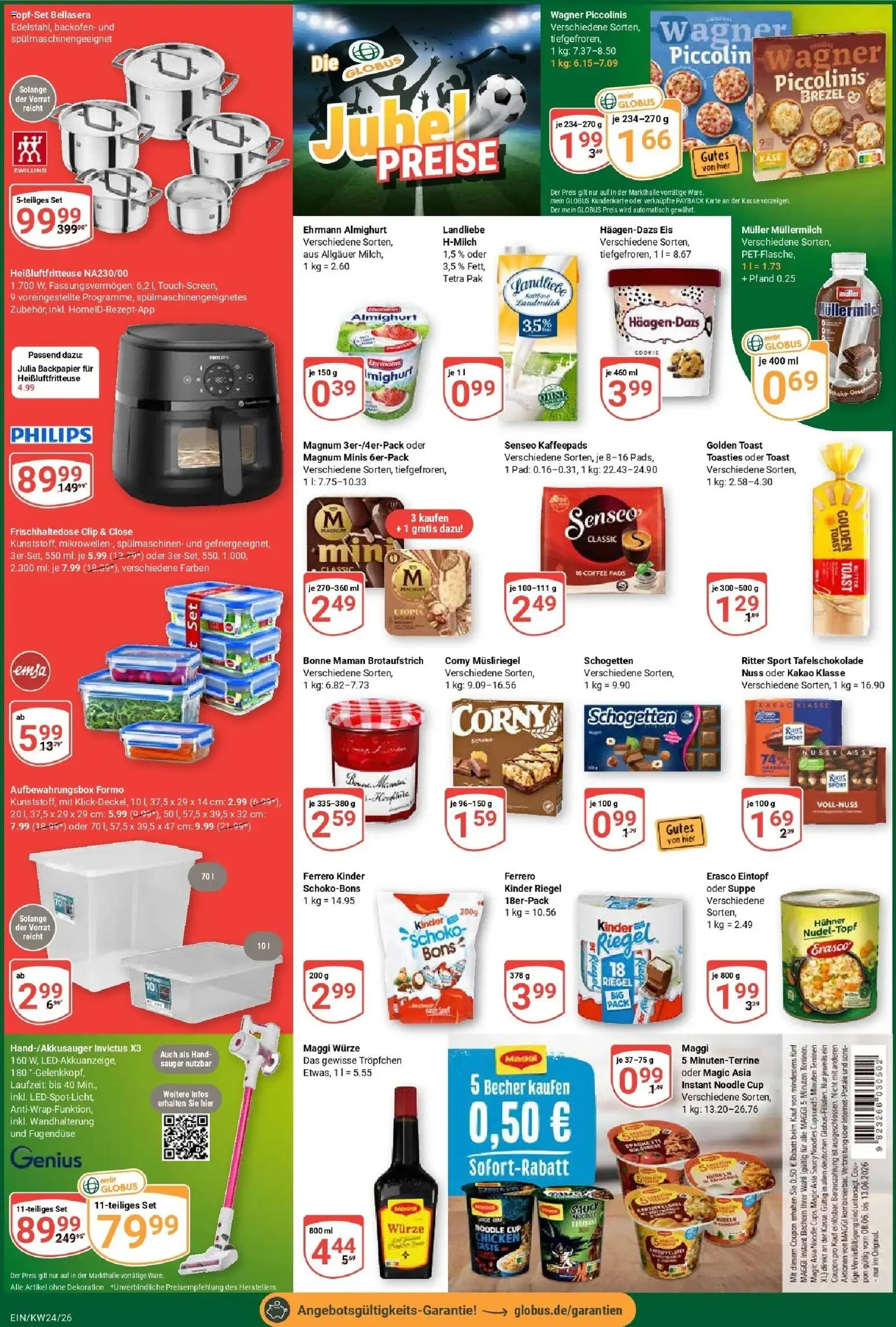 Globus Prospekt Homburg-Einöd – gültig ab 08.06.2026 | Seite: 5 | Produkte: Senseo, Ehrmann almighurt, Ritter sport, Erasco