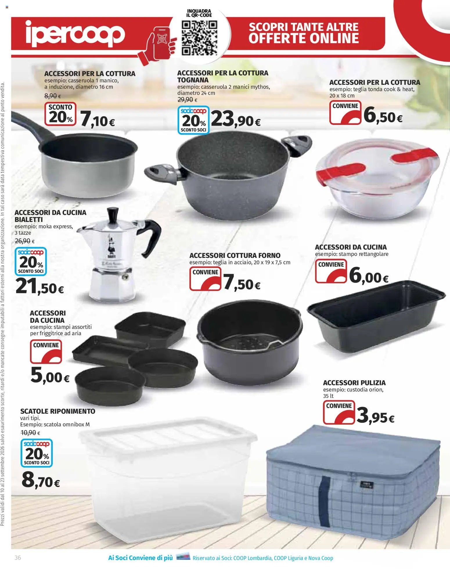 Volantino Ipercoop del 10/09/2026 | Pagina: 36 | Prodotti: Data, Forno, Casseruola, Friggitrice