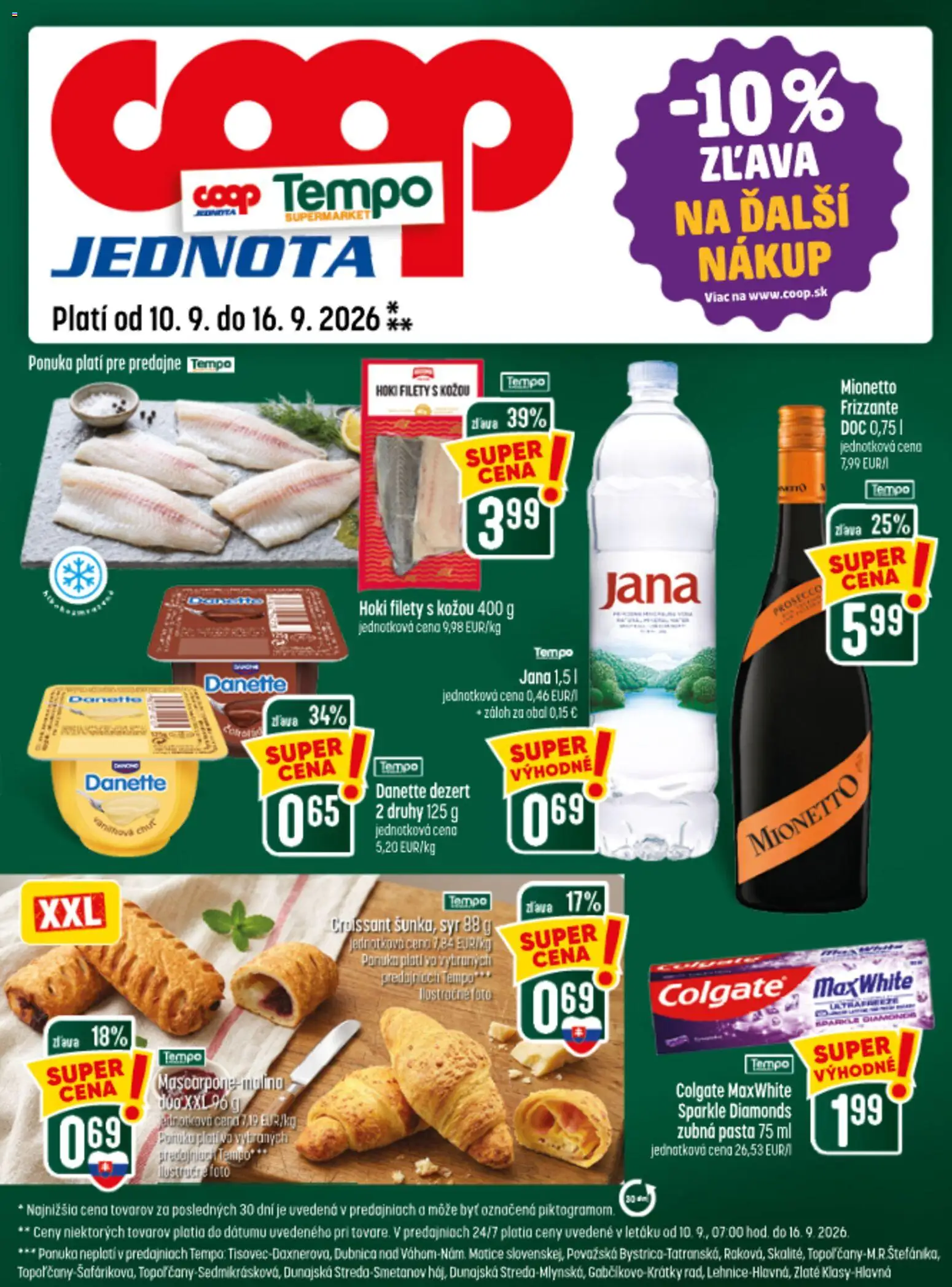 Nové COOP Jednota akcie – leták je platný od 10.09.2026 | Strana: 29