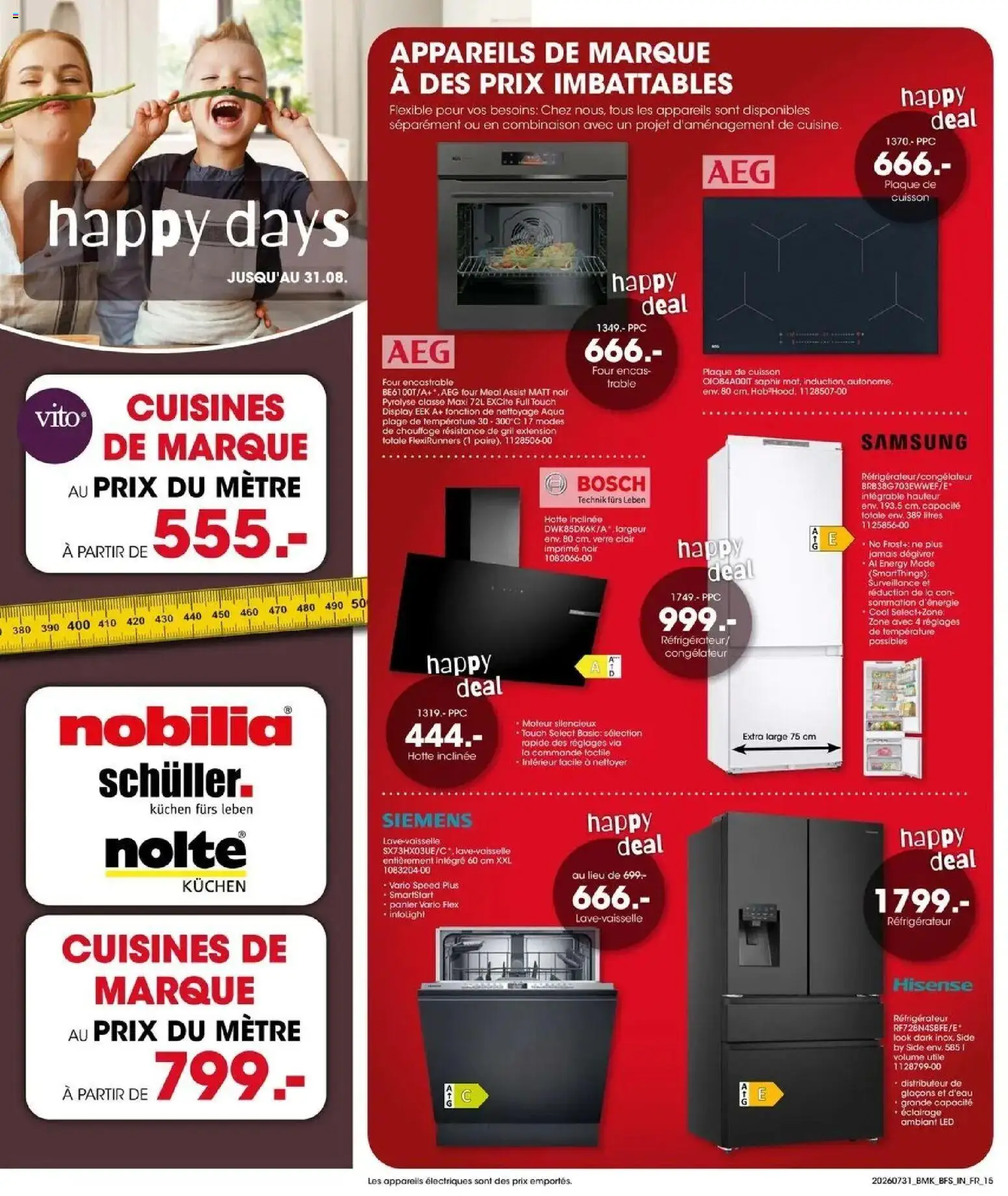 {H1} | Page: 15 | Produits: Congélateur, Plaque de cuisson, Gril, Combinaison
