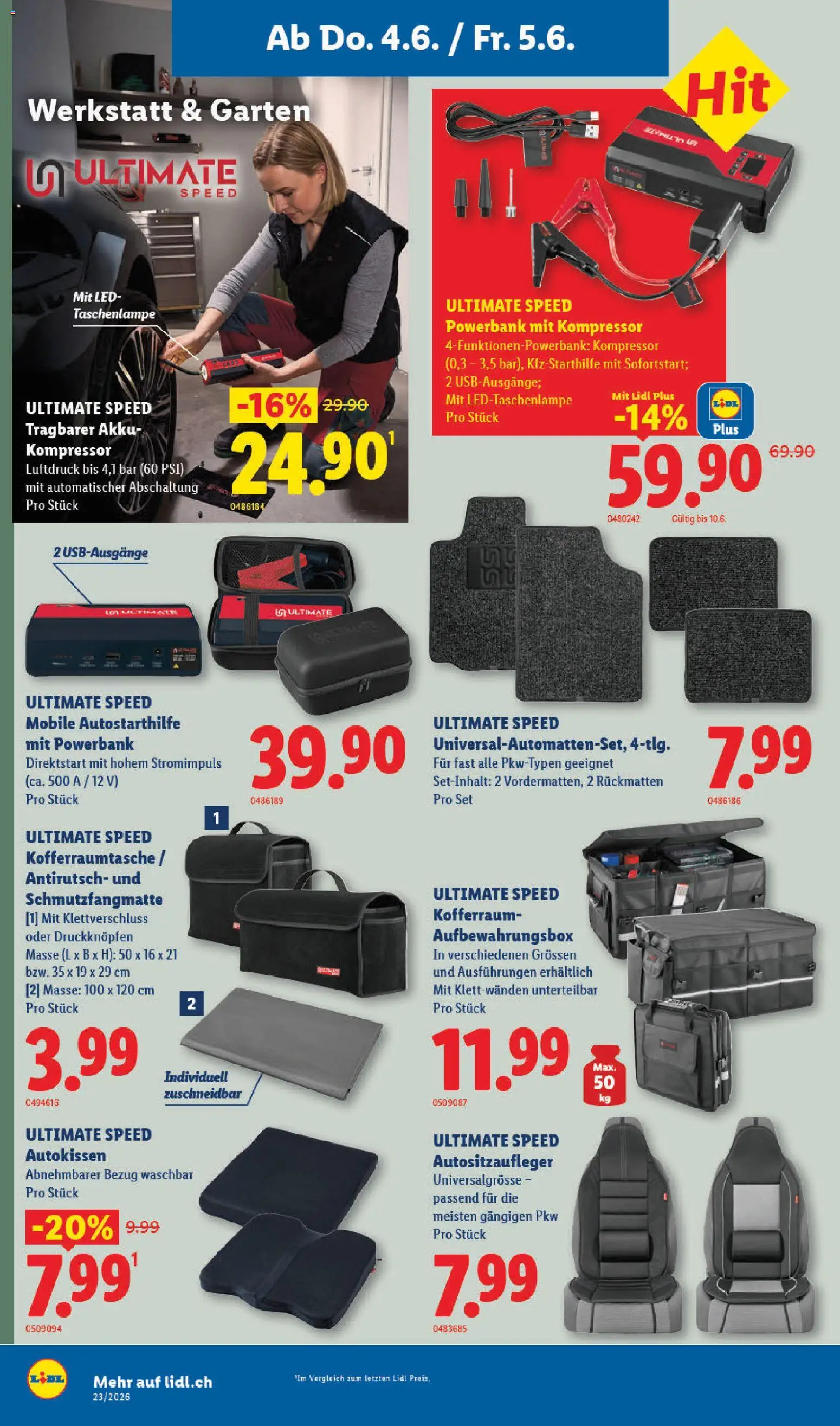 Lidl aktionen – gültig ab 04.06.2026 | Seite: 22 | Produkte: Schmutzfangmatte, Powerbank