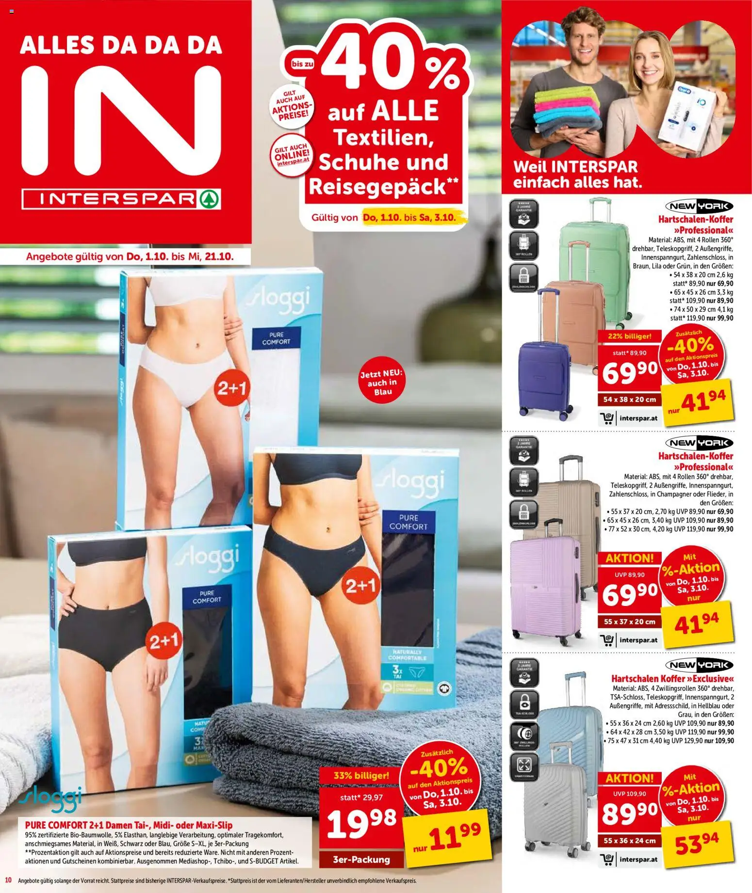 Interspar Broschüre gültig ab 01.10.2026 | Seite: 10 | Produkte: Koffer