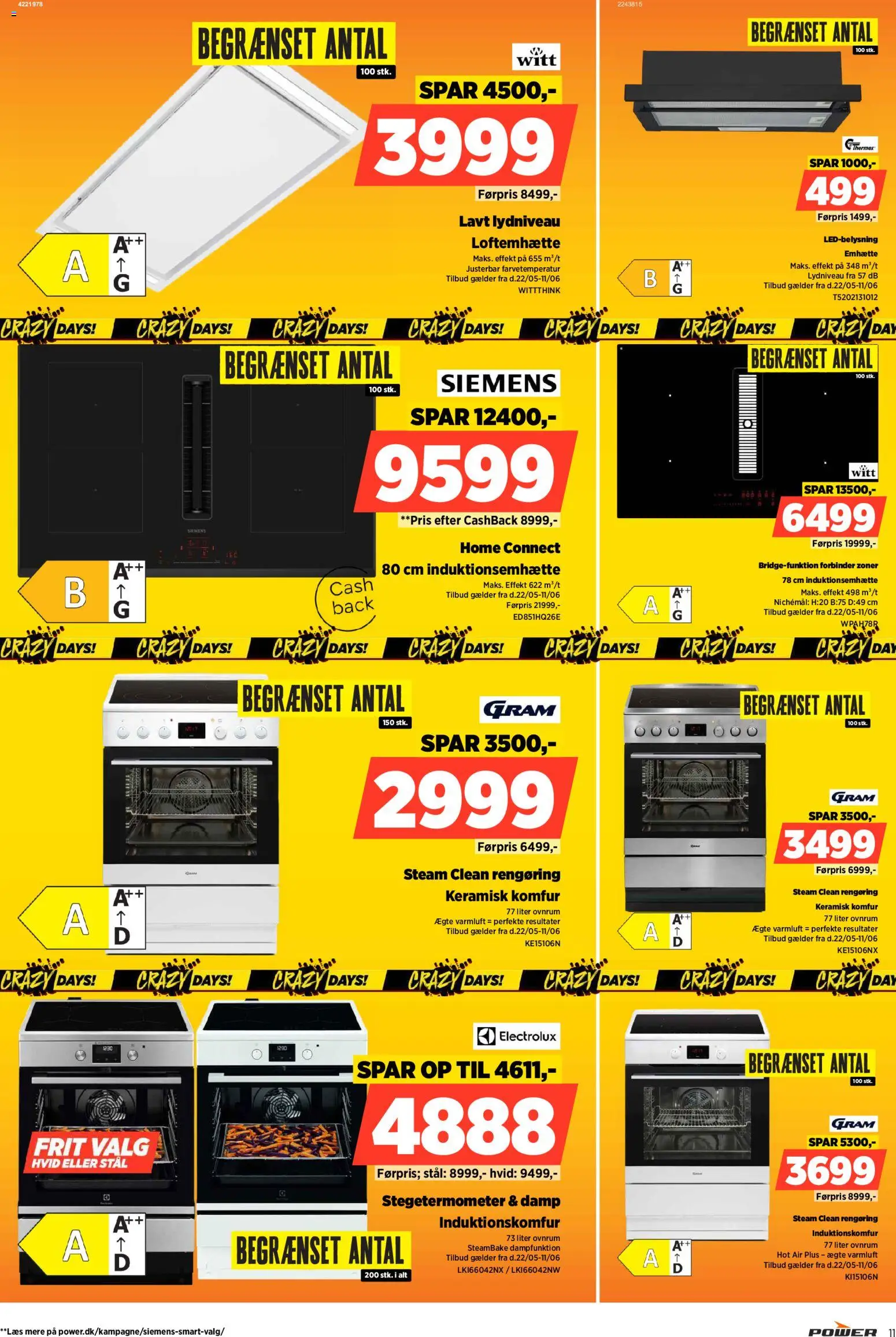 Power tilbudsavis – gyldig fra 22.05.2026 | Side: 11 | Produkter: Komfur