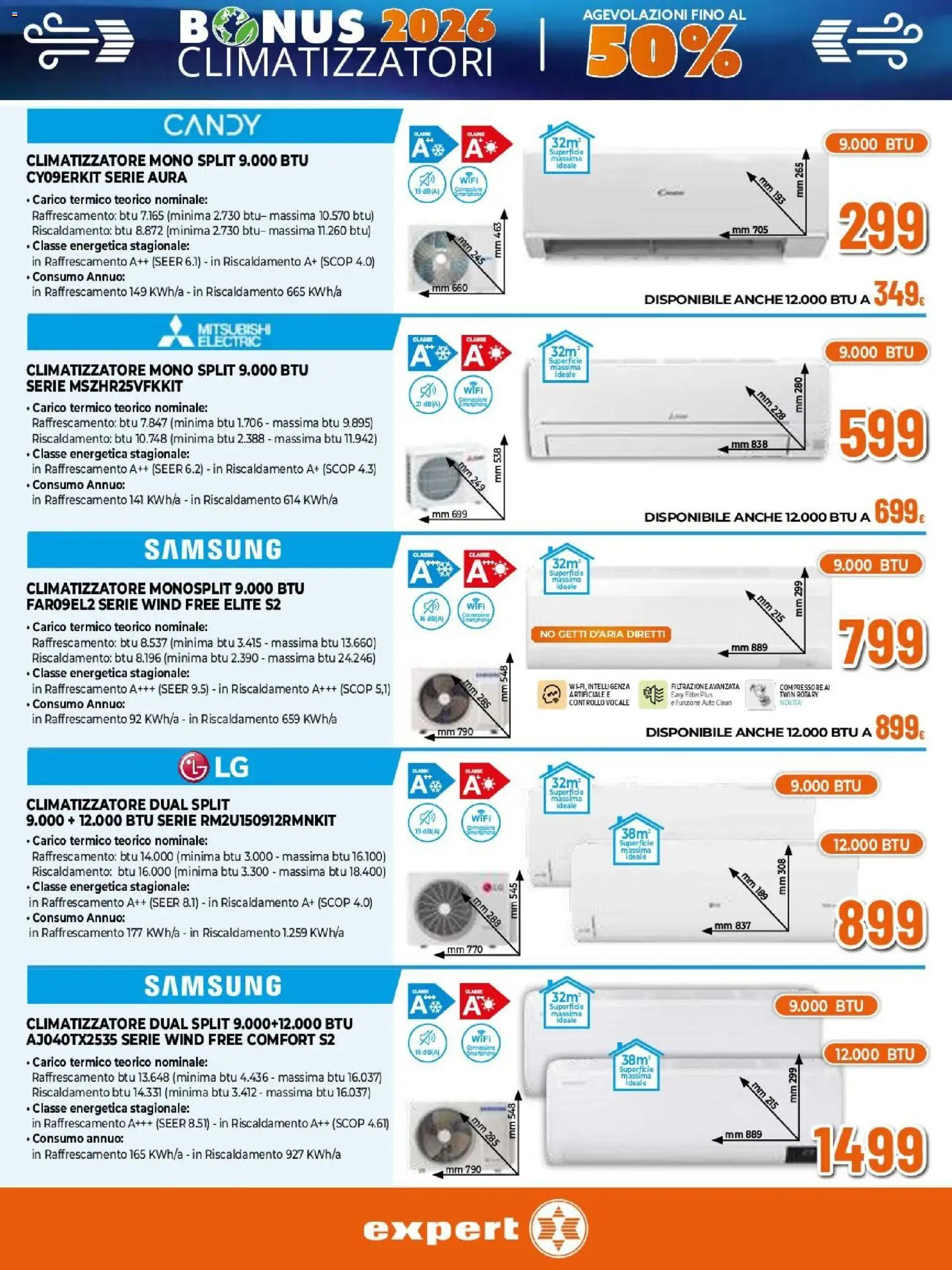 Volantino Expert del 17/09/2026 | Pagina: 23 | Prodotti: Climatizzatore, Smartphone, Samsung