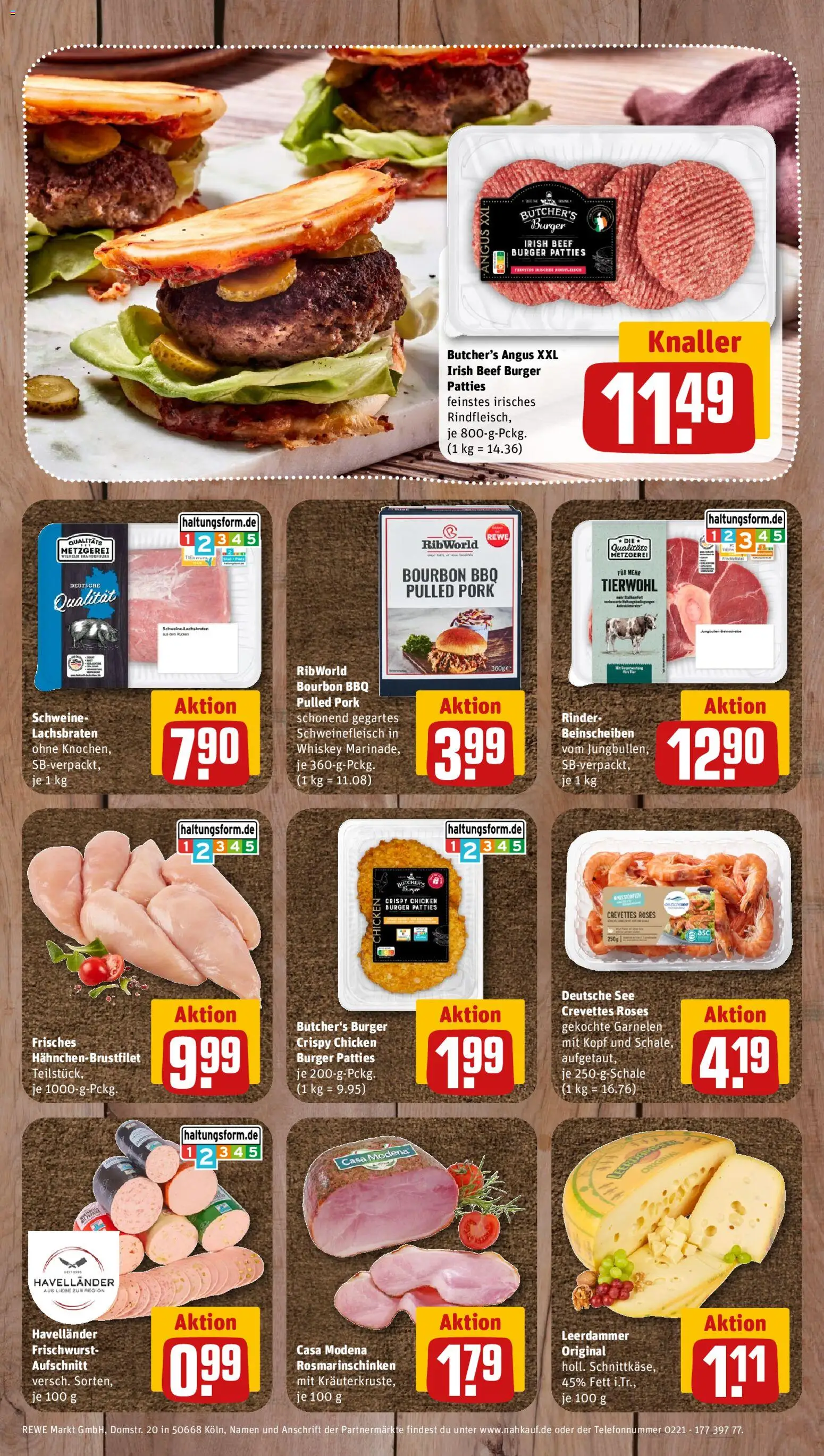 Nahkauf Prospekt – gültig ab 05.10.2026 | Seite: 12 | Produkte: Burger, Leerdammer, Schweinefleisch, Whiskey