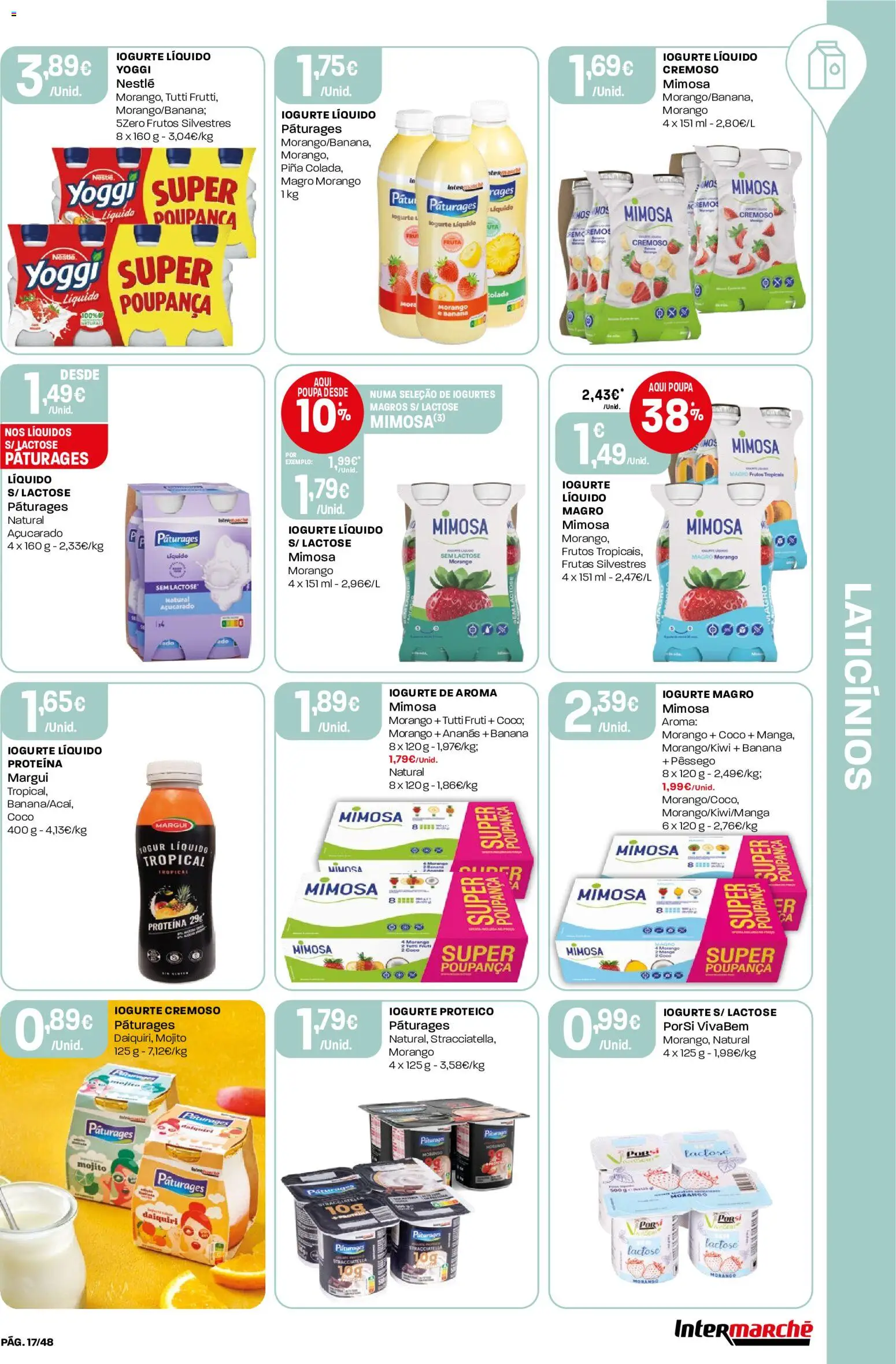 Intermarché folheto │ válido de 09/07/2026 | Página: 17 | Produtos: Banana, Iogurtes, Iogurte, Iogurte liquido