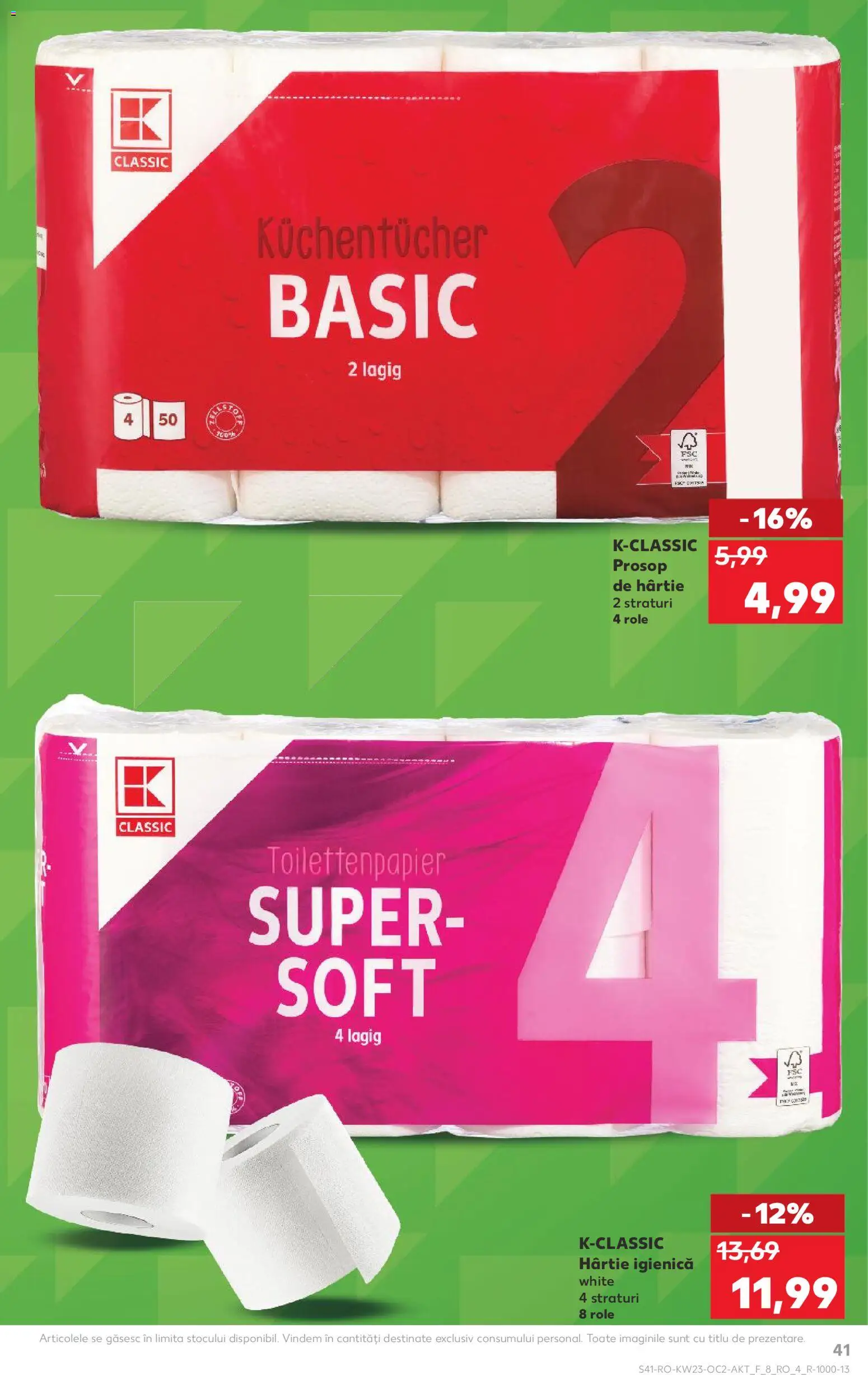 Noul catalog Kaufland – valabil de la 03.06.2026 | Pagină: 41 | Produse: Role