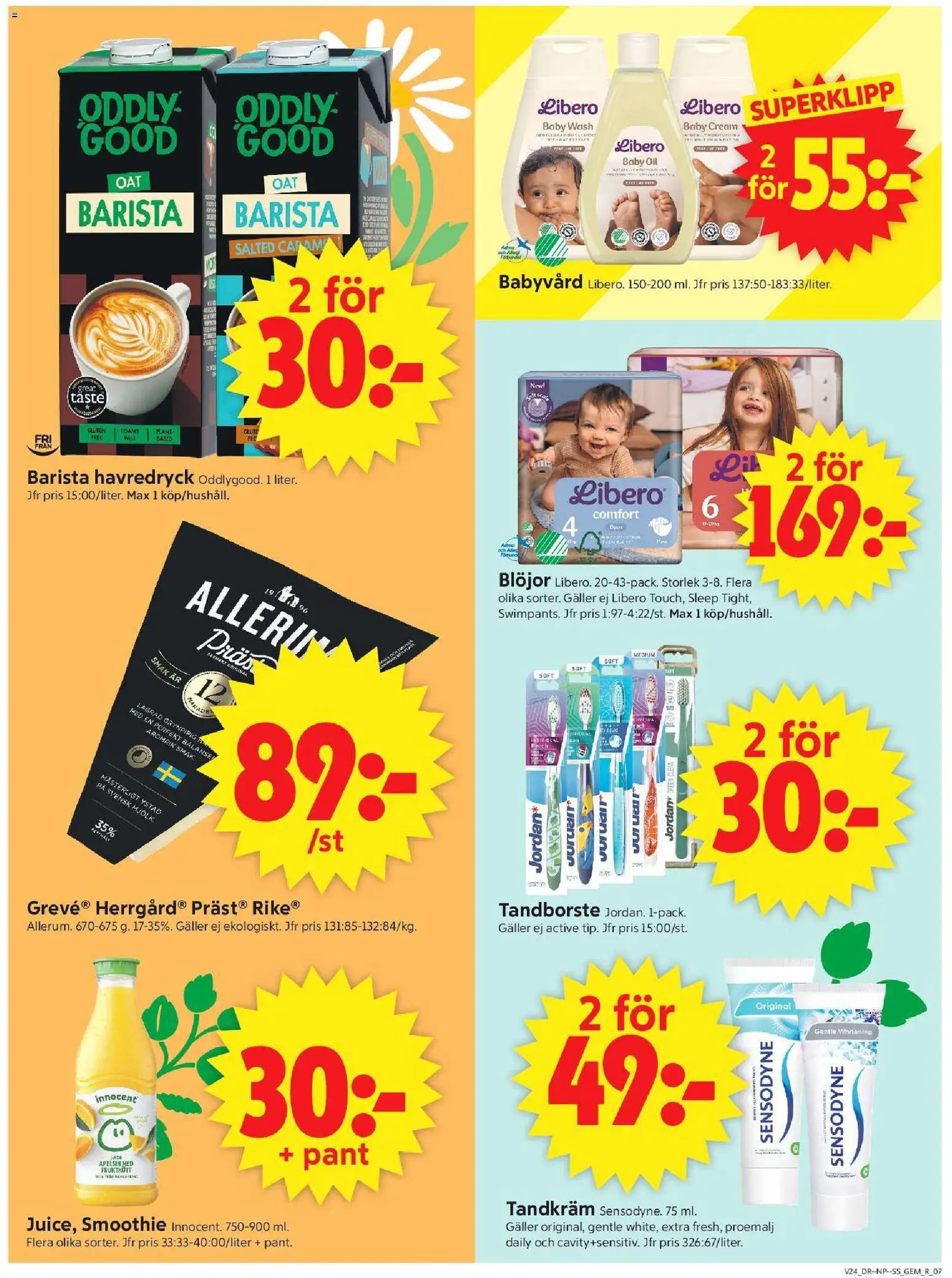ICA Supermarket reklamblad aktuell från 08.06.2026 | Sida: 9 | Produkter: Tandkräm, Tandborste, Galler, Apelsin
