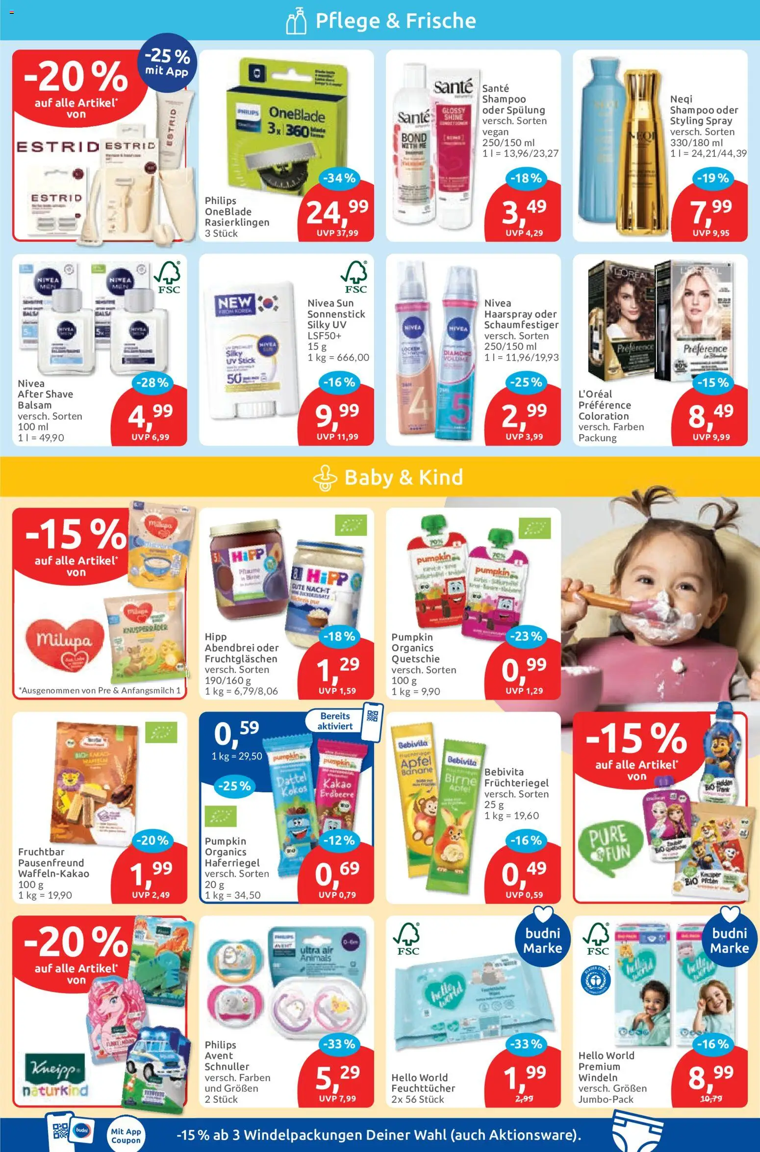 Budni Prospekt – gültig ab 14.09.2026 | Seite: 3 | Produkte: Philips, Äpfel, Spülung, Birne