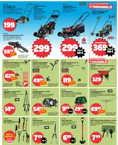 Tokmanni-mainoslehti voimassa 25.05.2026 alkaen | Sivu: 13 | Tuotteet: Puutarhaletku, Leikkuri, Lapio, Laturi