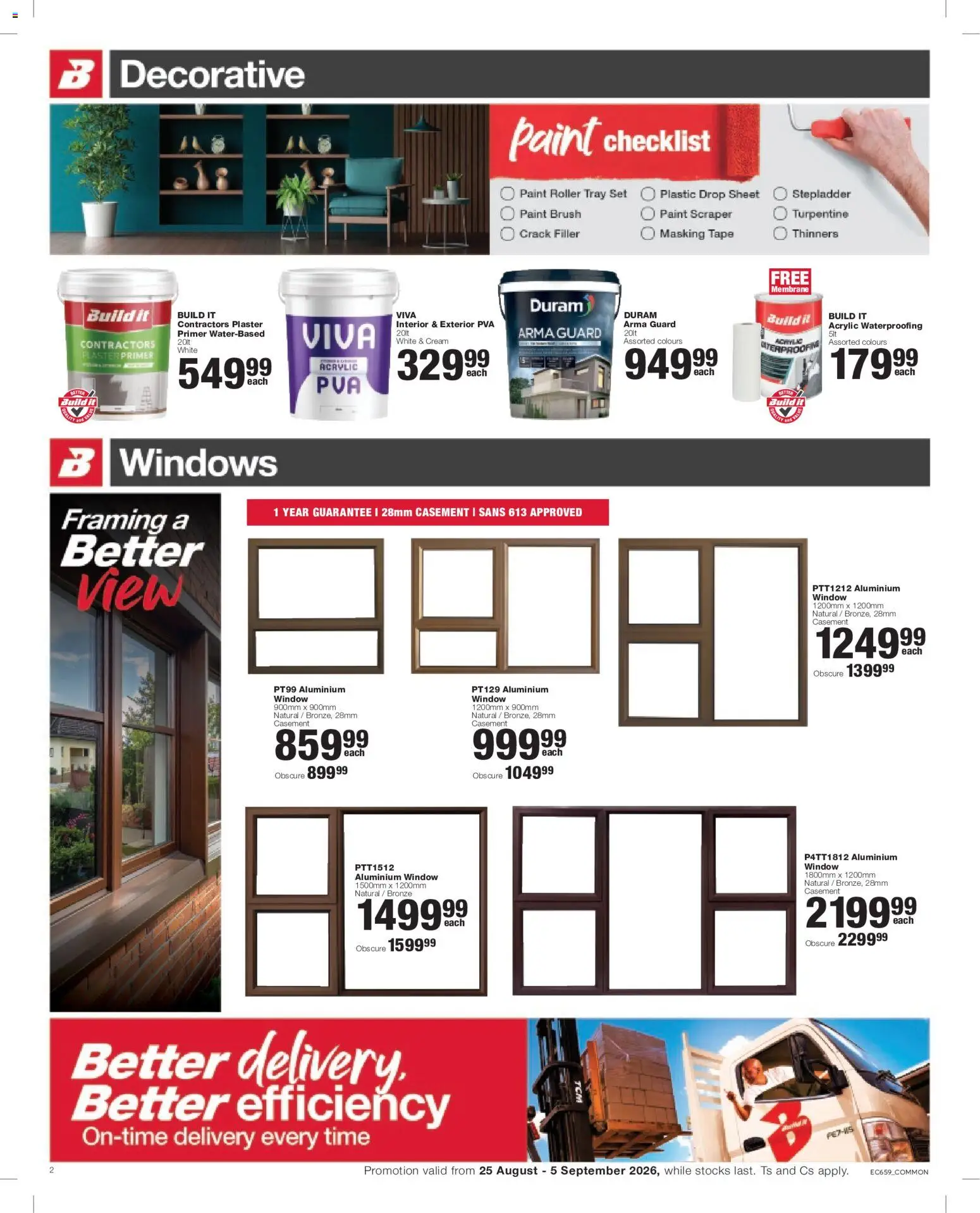 New Build It catalogue – valid from 25/08/2026 | Page: 2 | Products: Primer, Tray, Paint, Cream