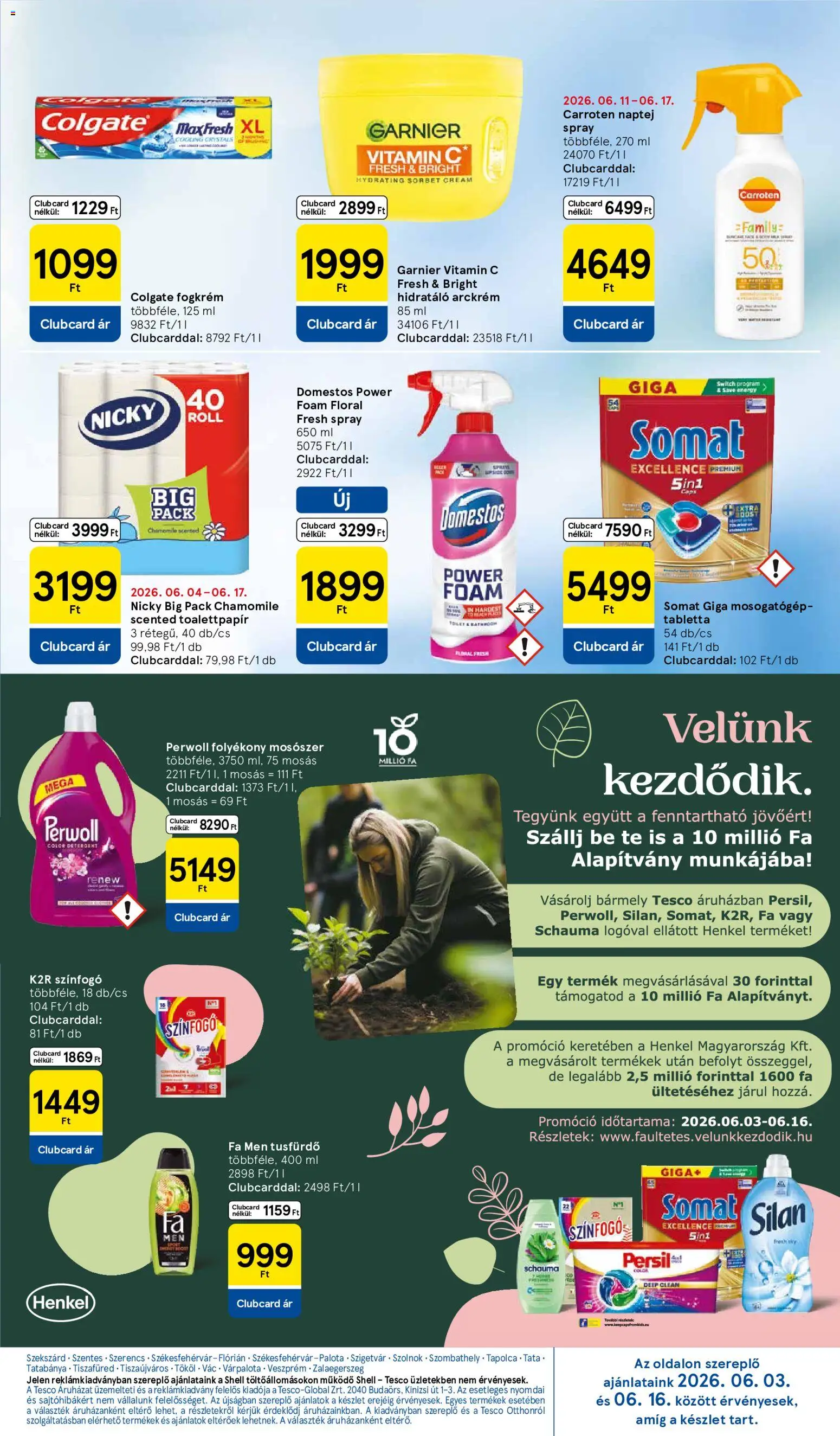 Tesco akciós ujság - amely érvényes a következő dátumtól: 11.06.2026 | Oldal: 27 | Termékek: Mosogatógép, Arckrém, Folyékony mosószer, Fogkrém