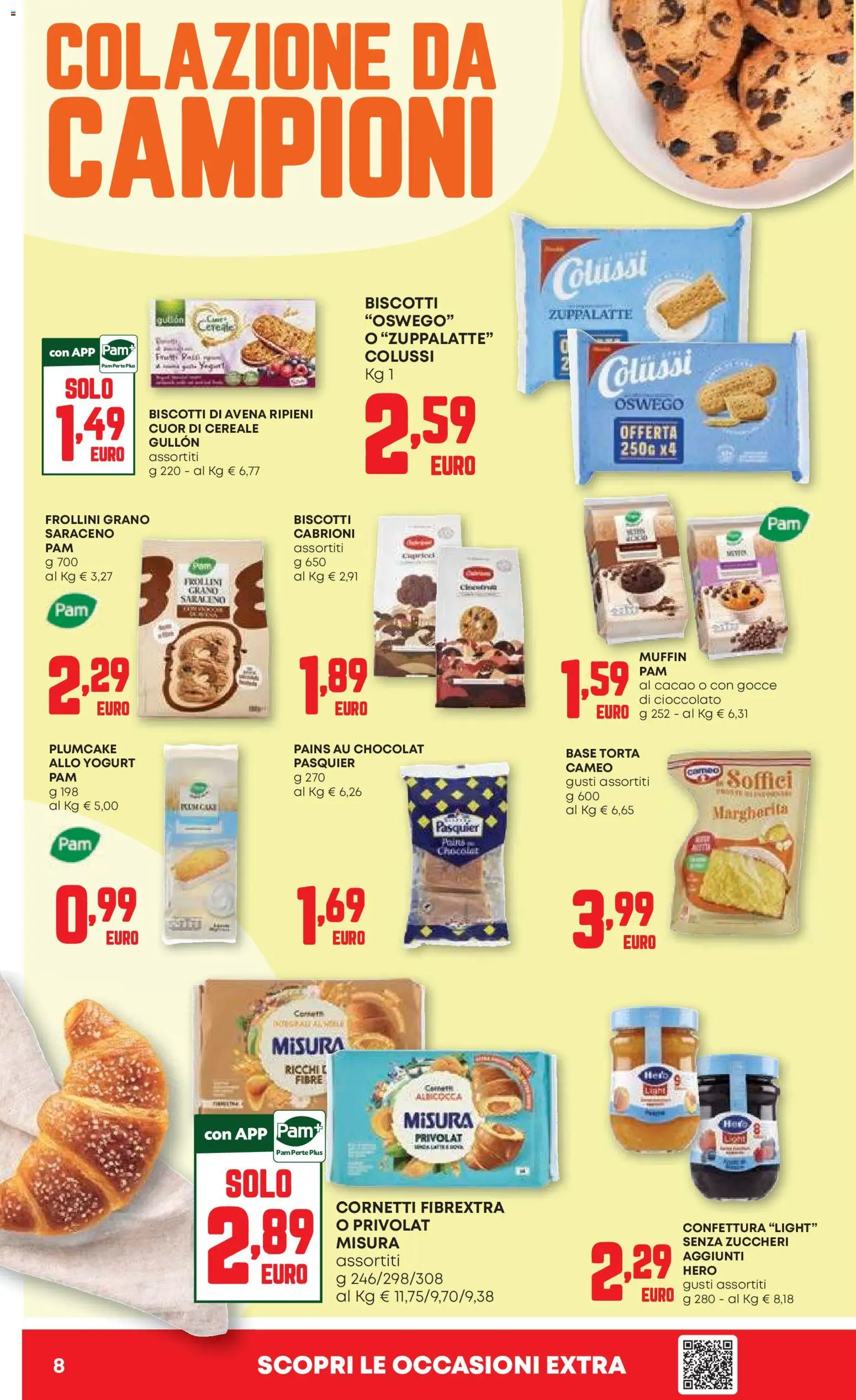 Volantino PAM del 10/09/2026 | Pagina: 8 | Prodotti: Yogurt, Muffin, Plumcake, Frollini