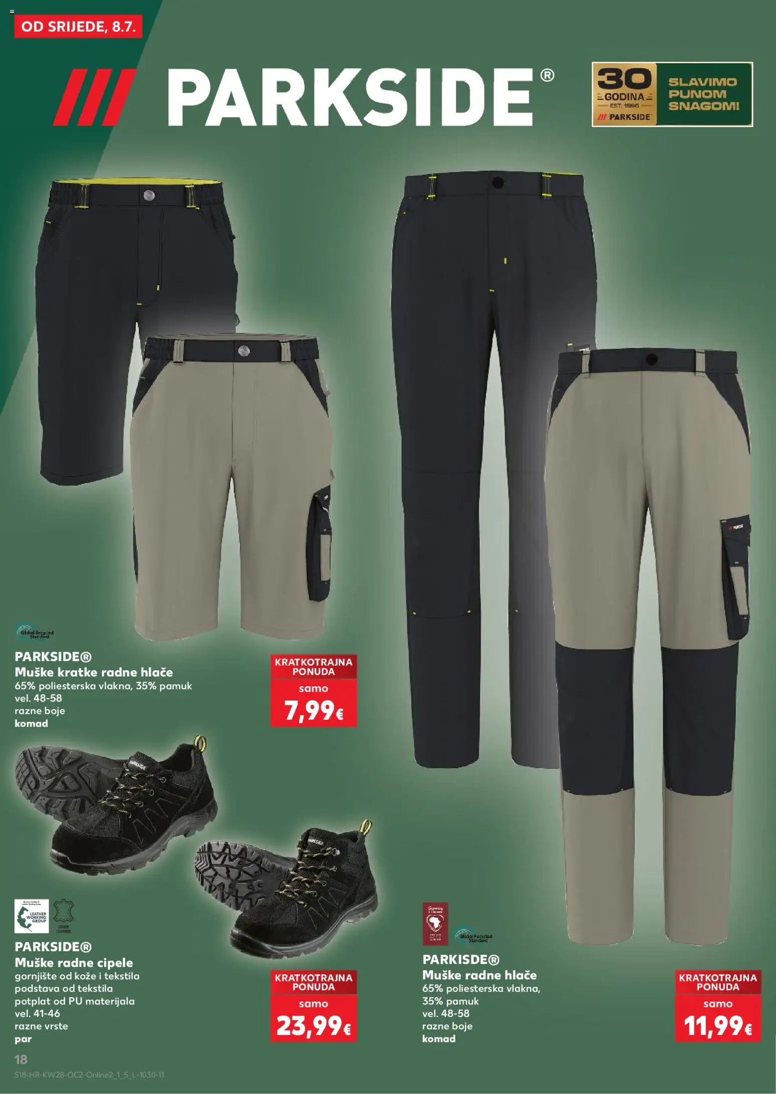 Kaufland katalog | vrijedi od 08.07.2026 | Stranica: 18 | Proizvodi: Hlače, Parkside