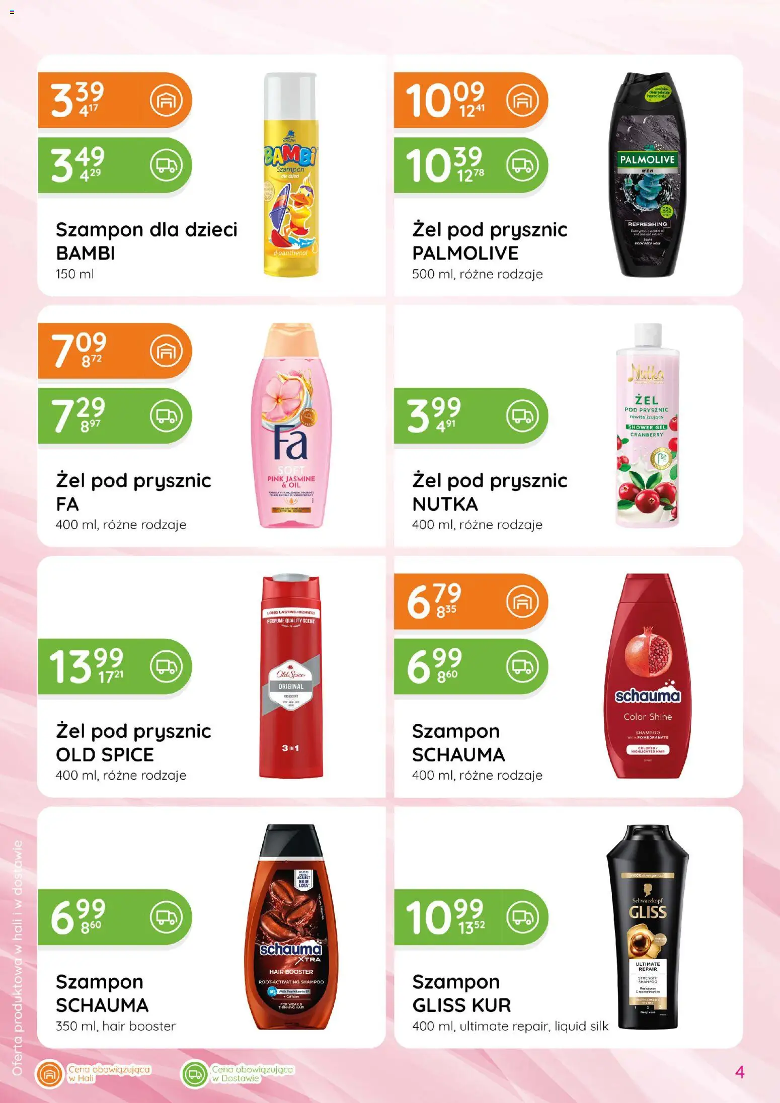 Eurocash gazetka - Katalog Chemiczny od 04.06.2026 | Strona: 4 | Produkty: Prysznic, Szampon, Żel pod prysznic, Old spice