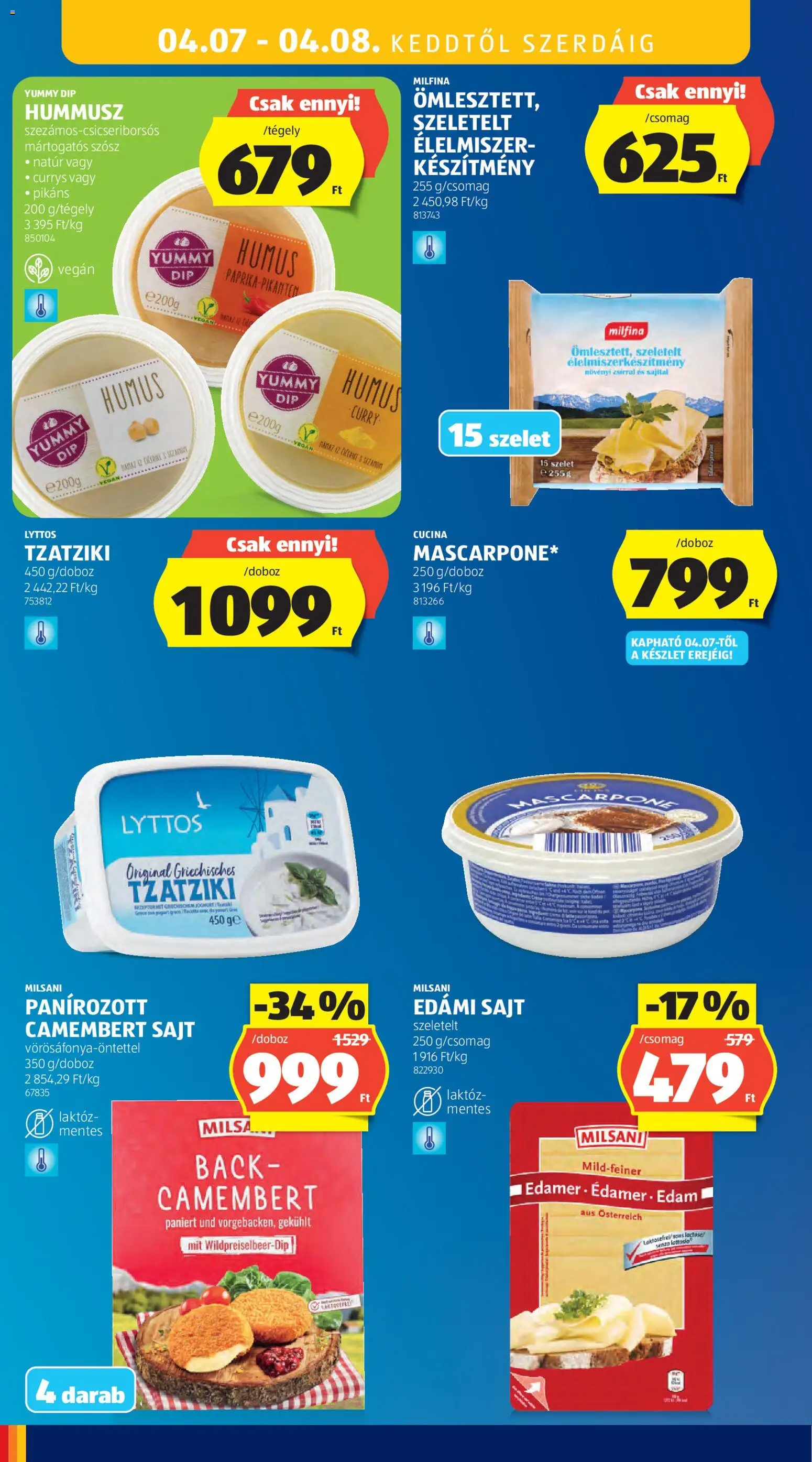 Aldi akciós ujság - amely érvényes a következő dátumtól: 2026.04.02. | Oldal: 40 | Termékek: Sajt, Vegán, Camembert, Szósz