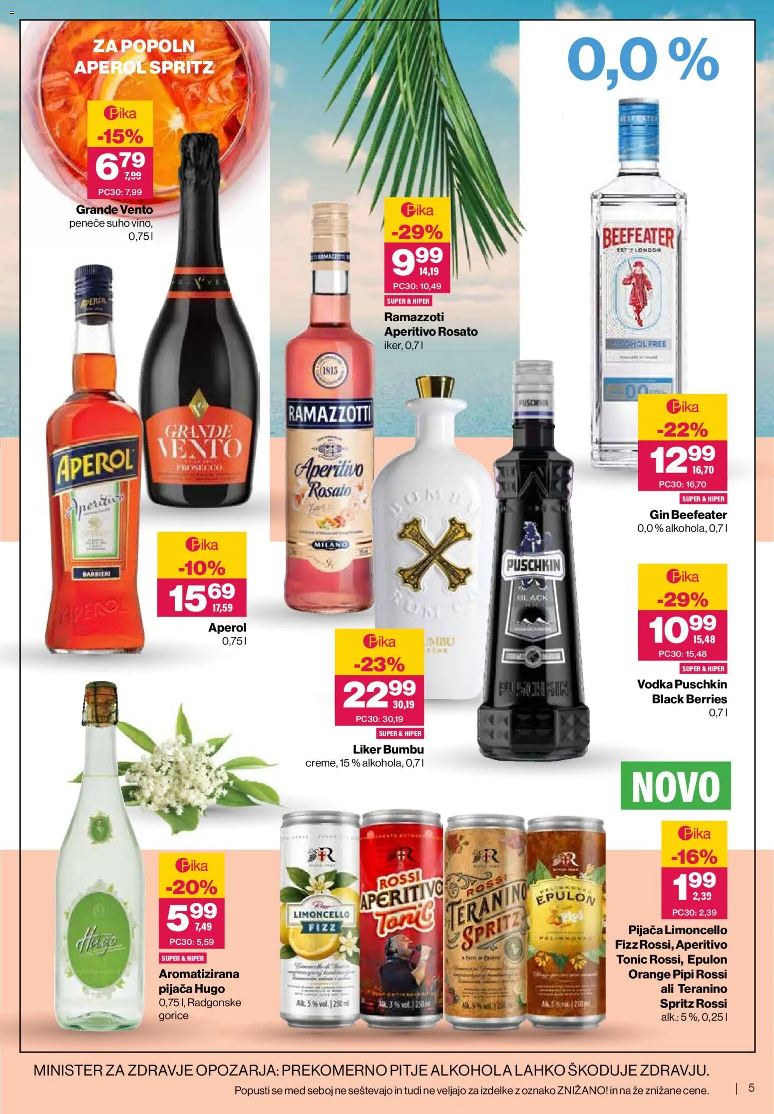 Novi Mercator katalog ponudbe – veljaven od 27.05.2026 | Stran: 5 | Izdelki: Gin, Vodka