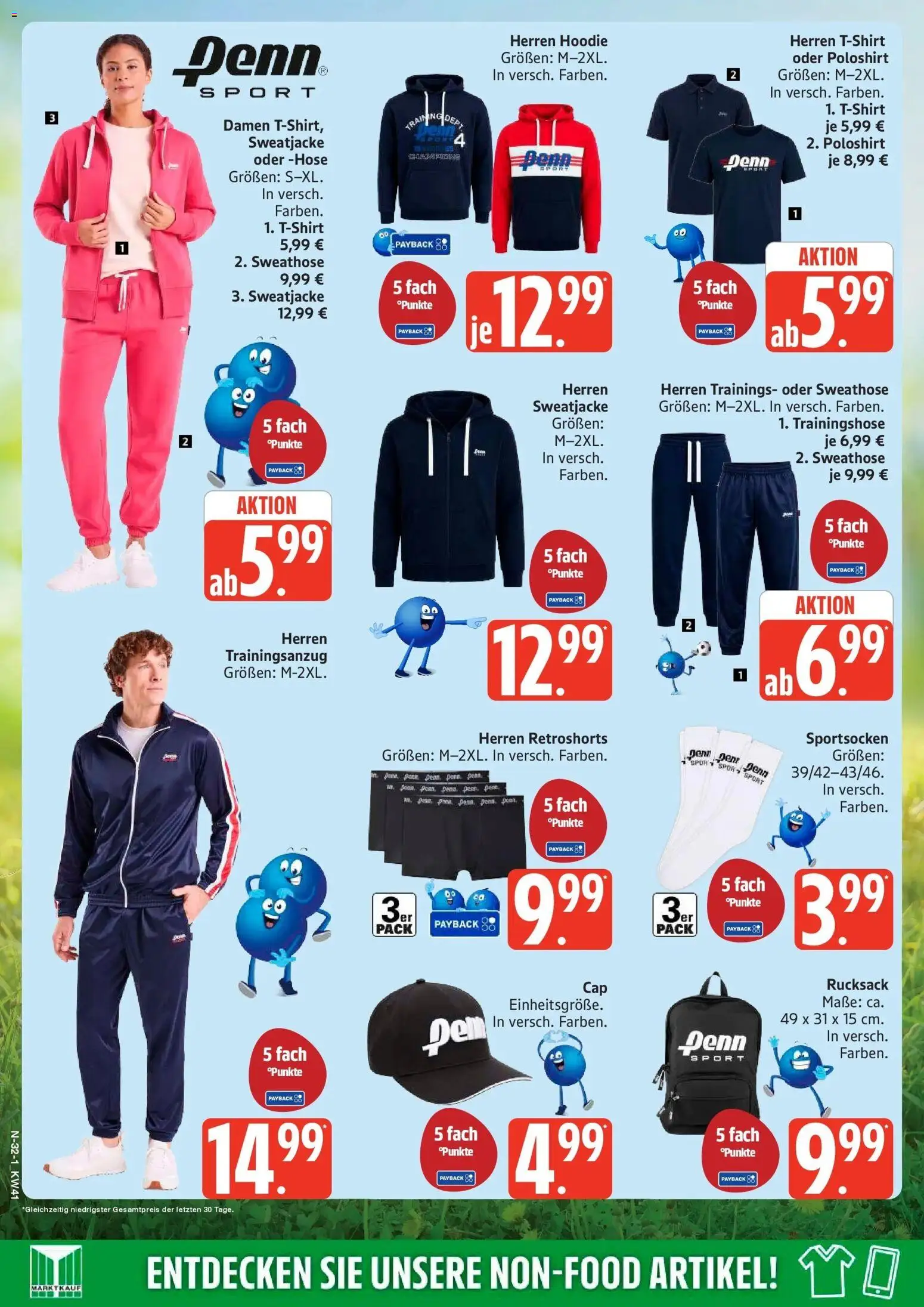 Marktkauf Prospekt Neuenkirchen (ab 05.10.2026) » Angebote online | Seite: 32 | Produkte: Sweatjacke, Trainingshose, Hoodie, Rucksack