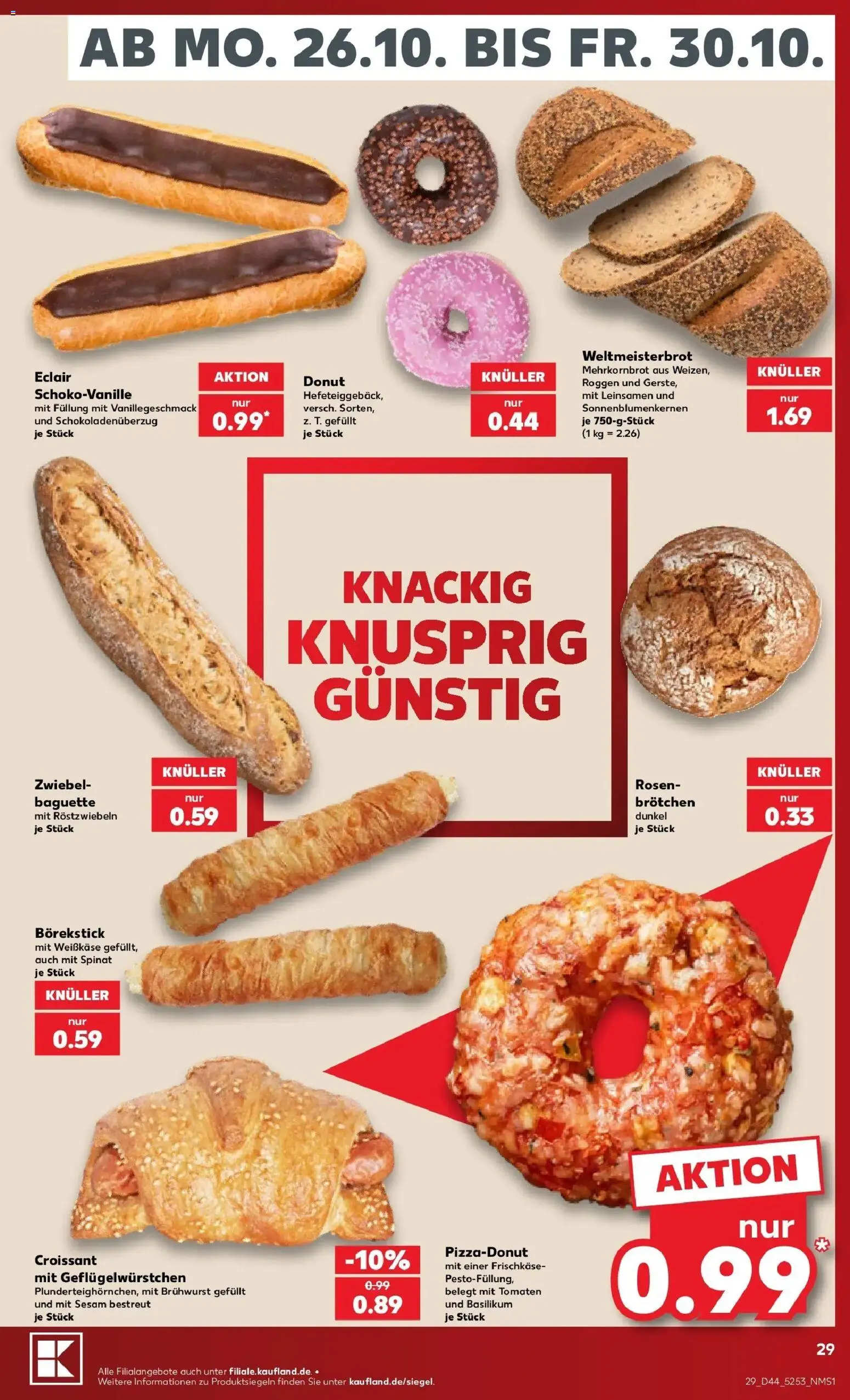 Prospekt Kaufland ab 26.10.2026 » Angebote Online zum Blättern | Seite: 41 | Produkte: Baguette, Tomaten, Croissant, Frischkase