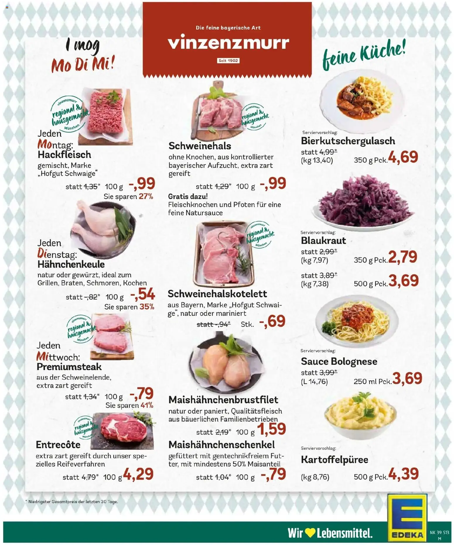Edeka Prospekt Haar (ab 21.09.2026) » Angebote Online | Seite: 15 | Produkte: Küche, Entrecote, Hackfleisch