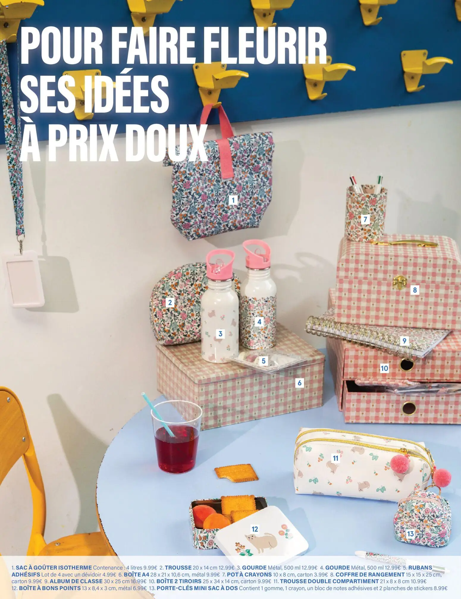 {H1} | Page: 18 | Produits: Gourde, Tiroirs, Coffre de rangement, Sac à dos