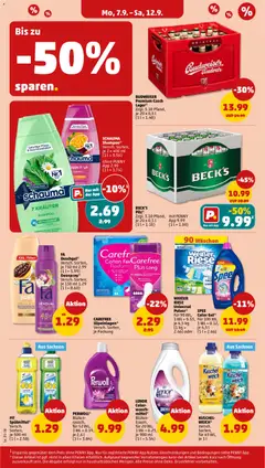 SCHAUMA Shampoo* Versch. Sorten, je 2 x 400 ml (1 l = 3.36), ohne PENNY App 2.99 (1 l = 3.74) ab 07.09.2026 gültig | Seite: 18