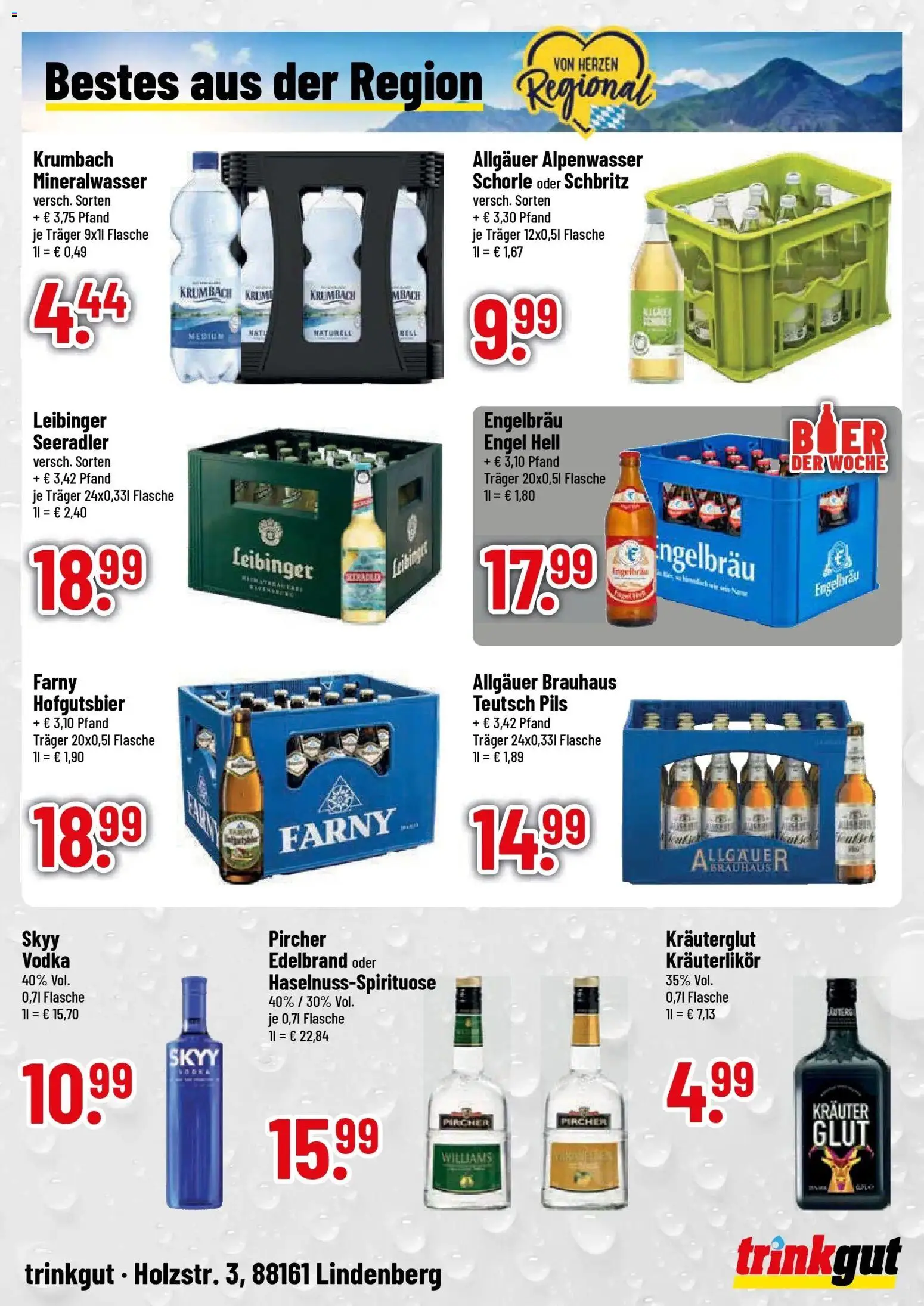 Trinkgut Prospekt Lindenberg (ab 12.10.2026) » Angebote online | Seite: 4 | Produkte: Pils, Mineralwasser, Vodka