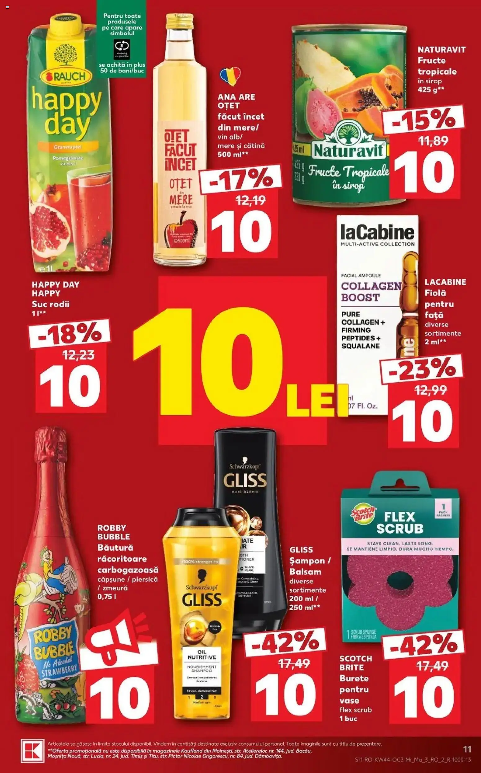 Kaufland Viseu de Sus 28.10.2026 - Revista si Oferta | Pagină: 11 | Produse: Zmeură, Burete, Oțet, Mere