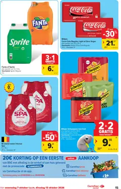 Blijkjes Schweppes met fruit, alle soorten van 6 x 33 cl (behalve Indian Tonic) - Voorbeeld van een folder van Carrefour, geldig van 07/10/2026 | Pagina: 15
