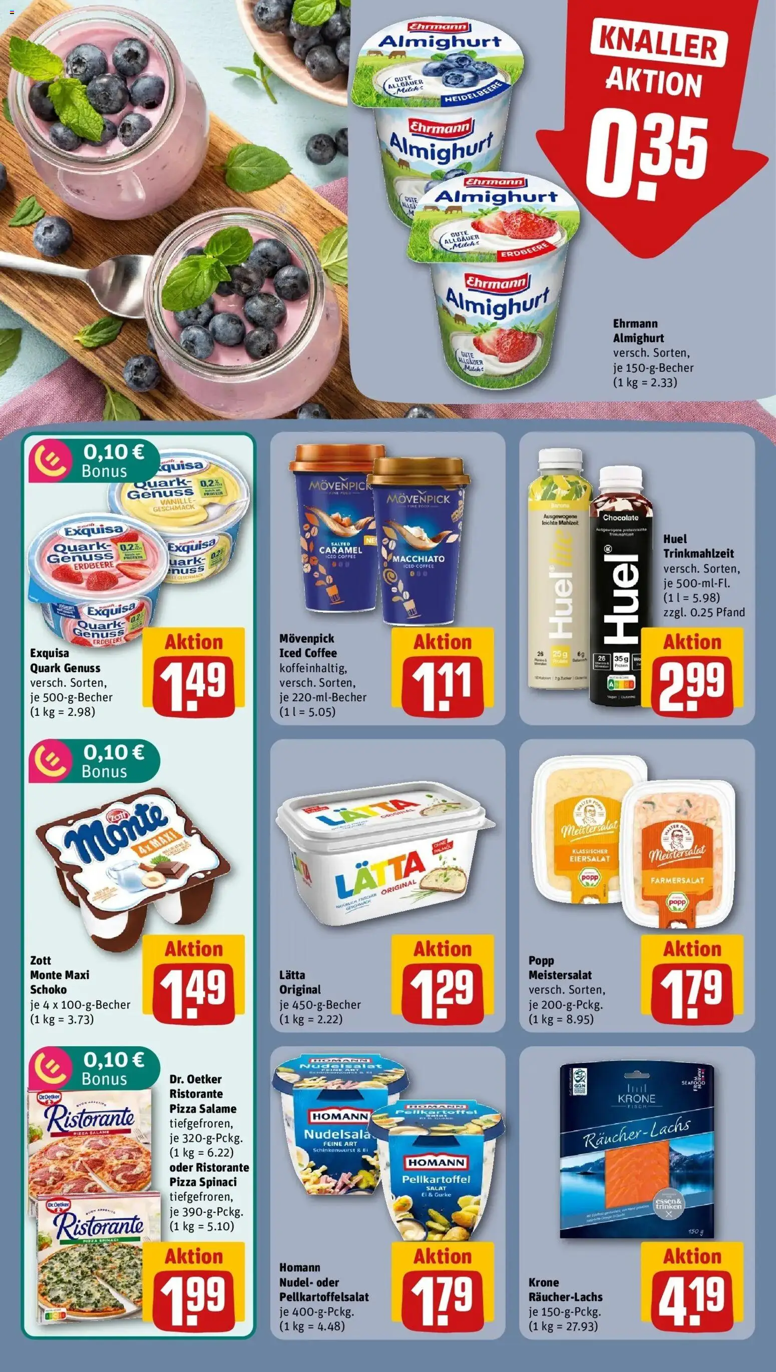 Rewe Prospekt Göttingen – gültig ab 06.07.2026 | Seite: 8 | Produkte: Ehrmann almighurt, Exquisa, Fisch, Lätta