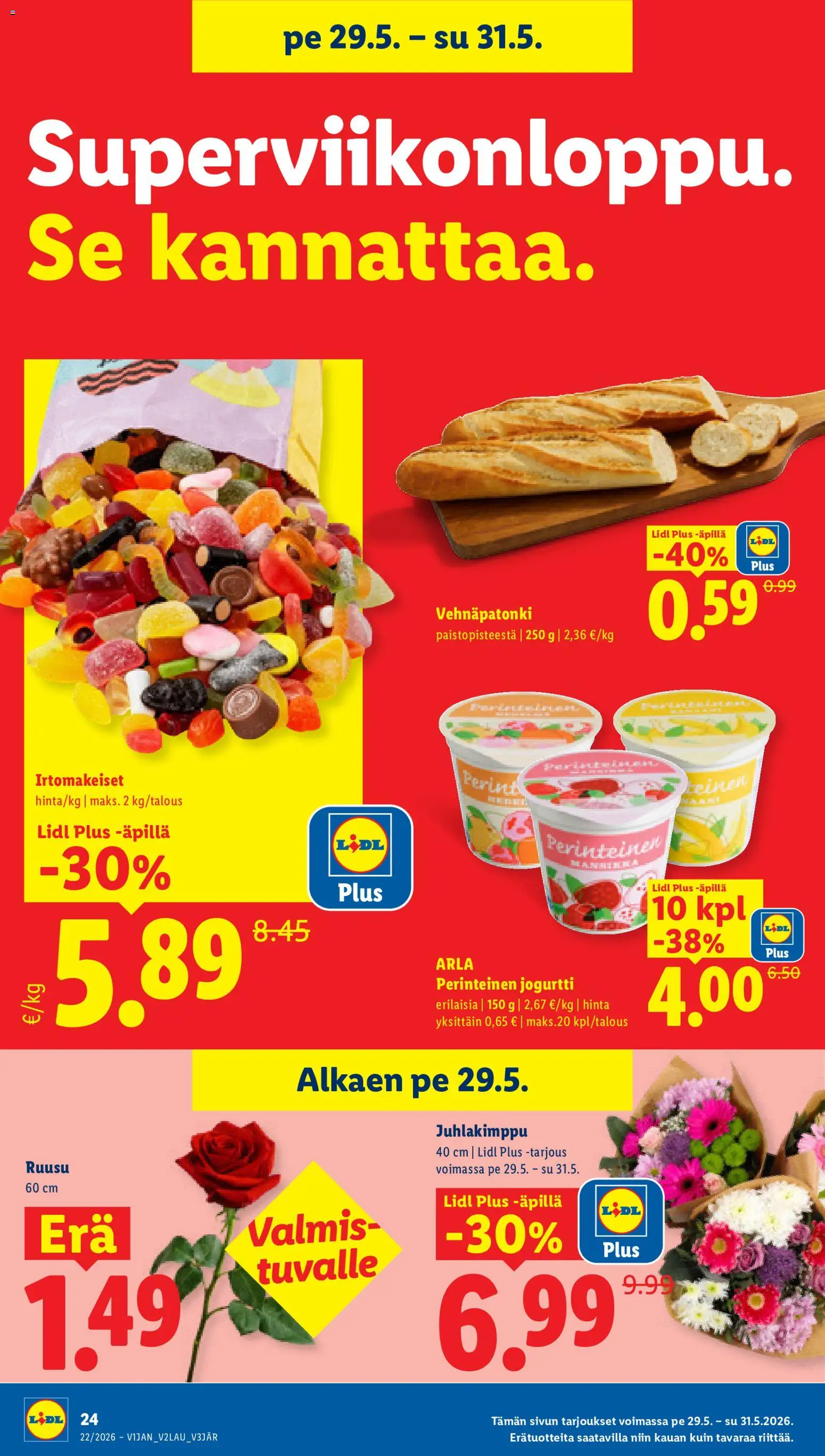 Lidl tarjoukset – voimassa 28.05.2026 alkaen | Sivu: 32 | Tuotteet: Irtomakeiset, Jogurtti