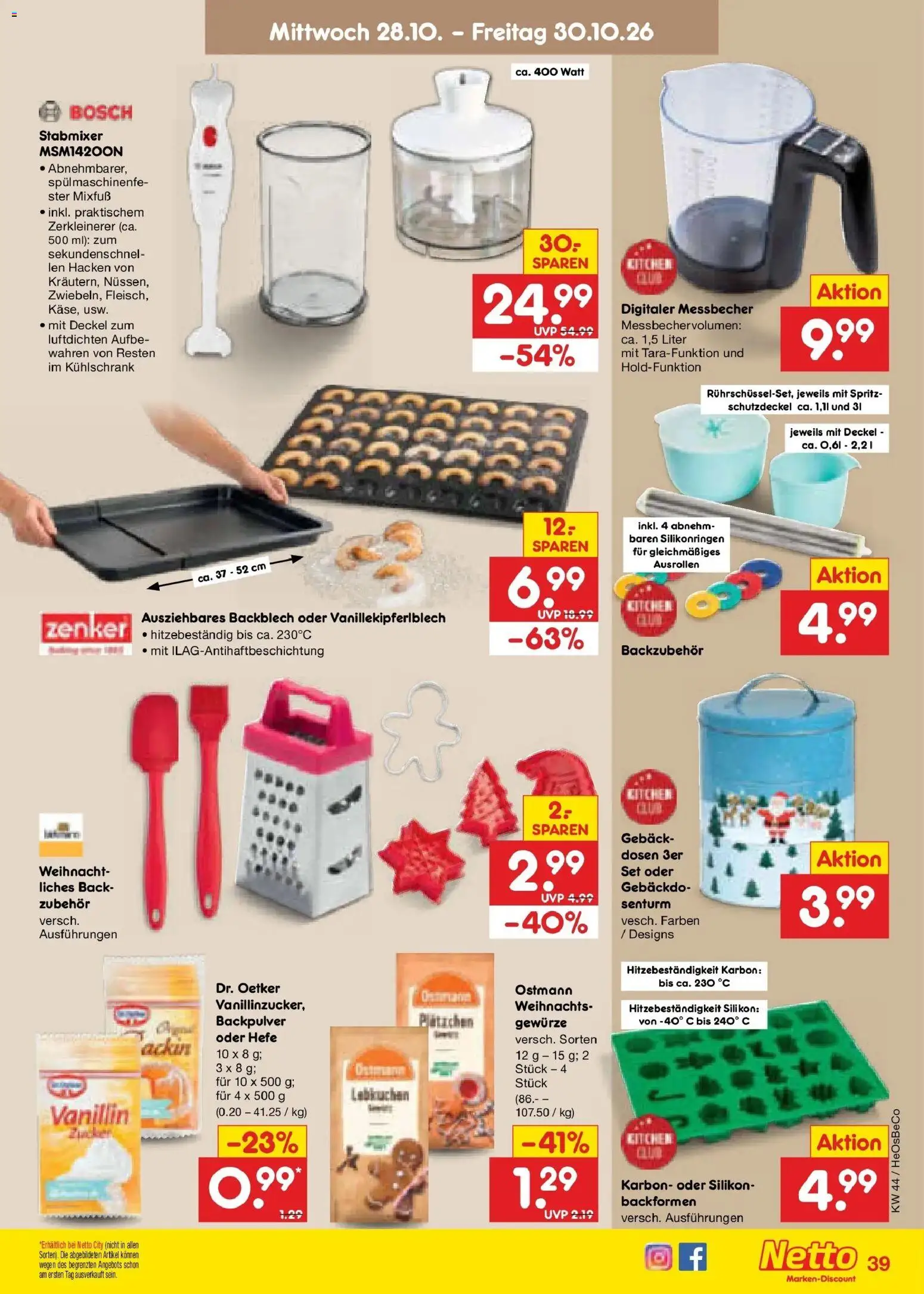 Netto Marken-Discount Prospekt Rostock – gültig ab 26.10.2026 | Seite: 57 | Produkte: Bosch, Kühlschrank, Gewürze, Stabmixer