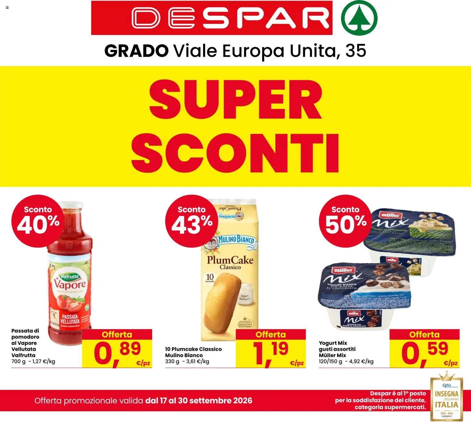 Despar Giovedì 17 Settembre Migliori Offerte