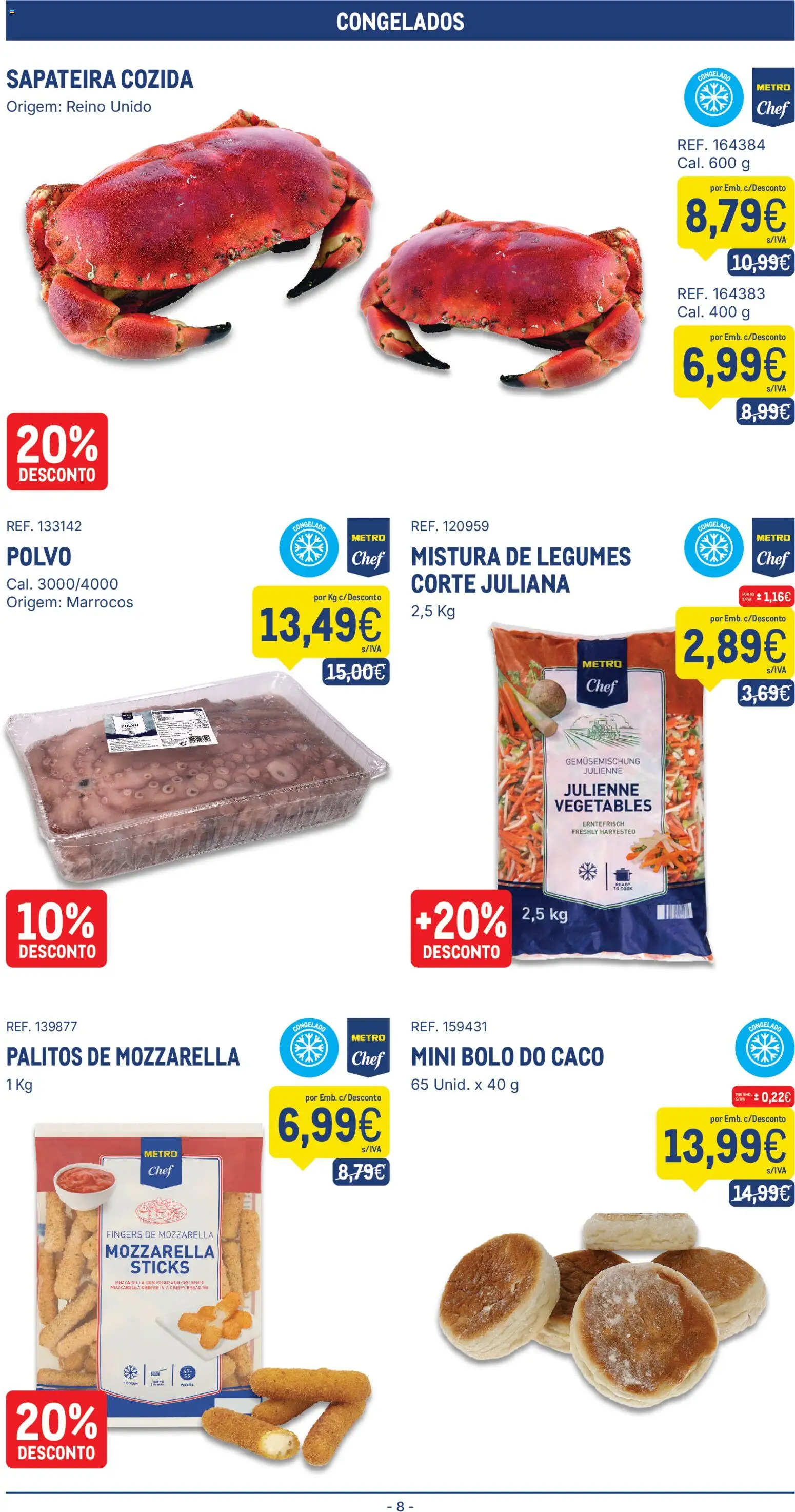 Makro folheto │ válido de 15/09/2026 | Página: 8 | Produtos: Polvo, Legumes, Mistura de legumes, Sapateira