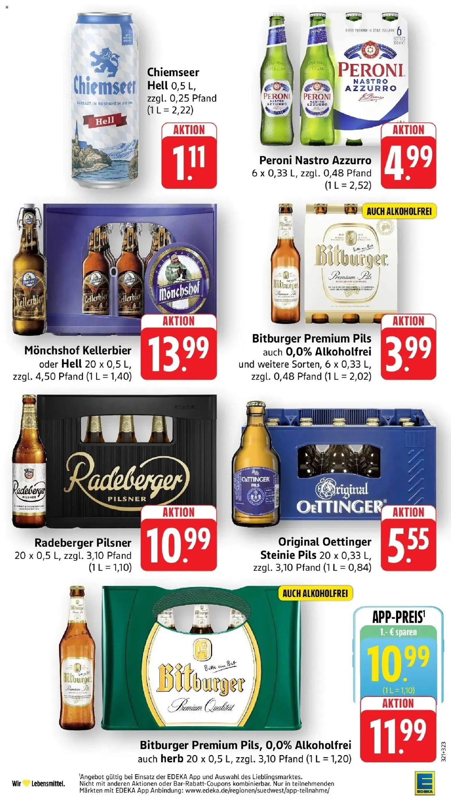 Edeka Prospekt Bad Kreuznach (ab 12.10.2026) » Angebote Online | Seite: 37 | Produkte: Bitburger, Monchshof, Pils, Radeberger pilsner